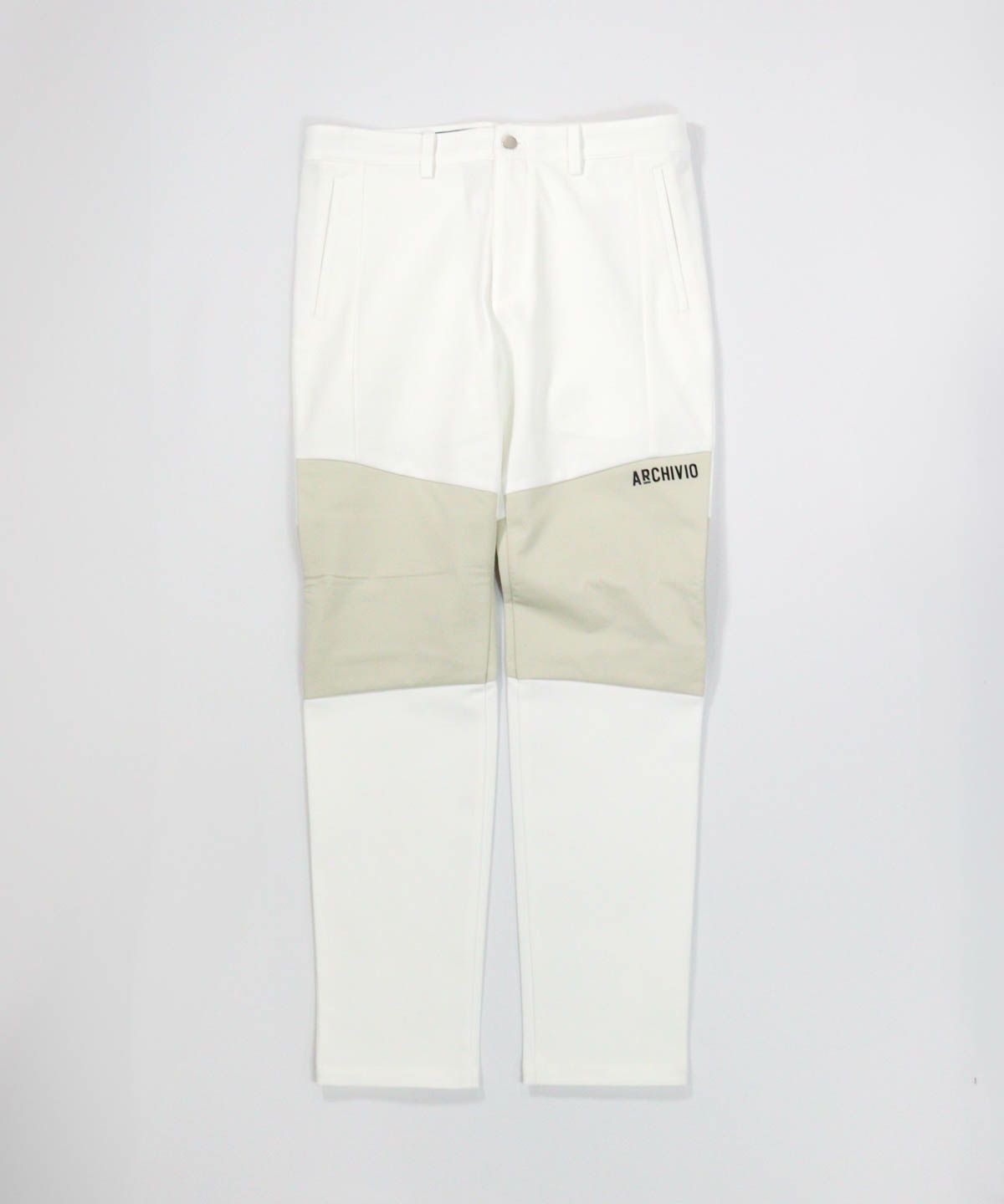 【メンズ】配色切替UVパンツ（ホワイト）