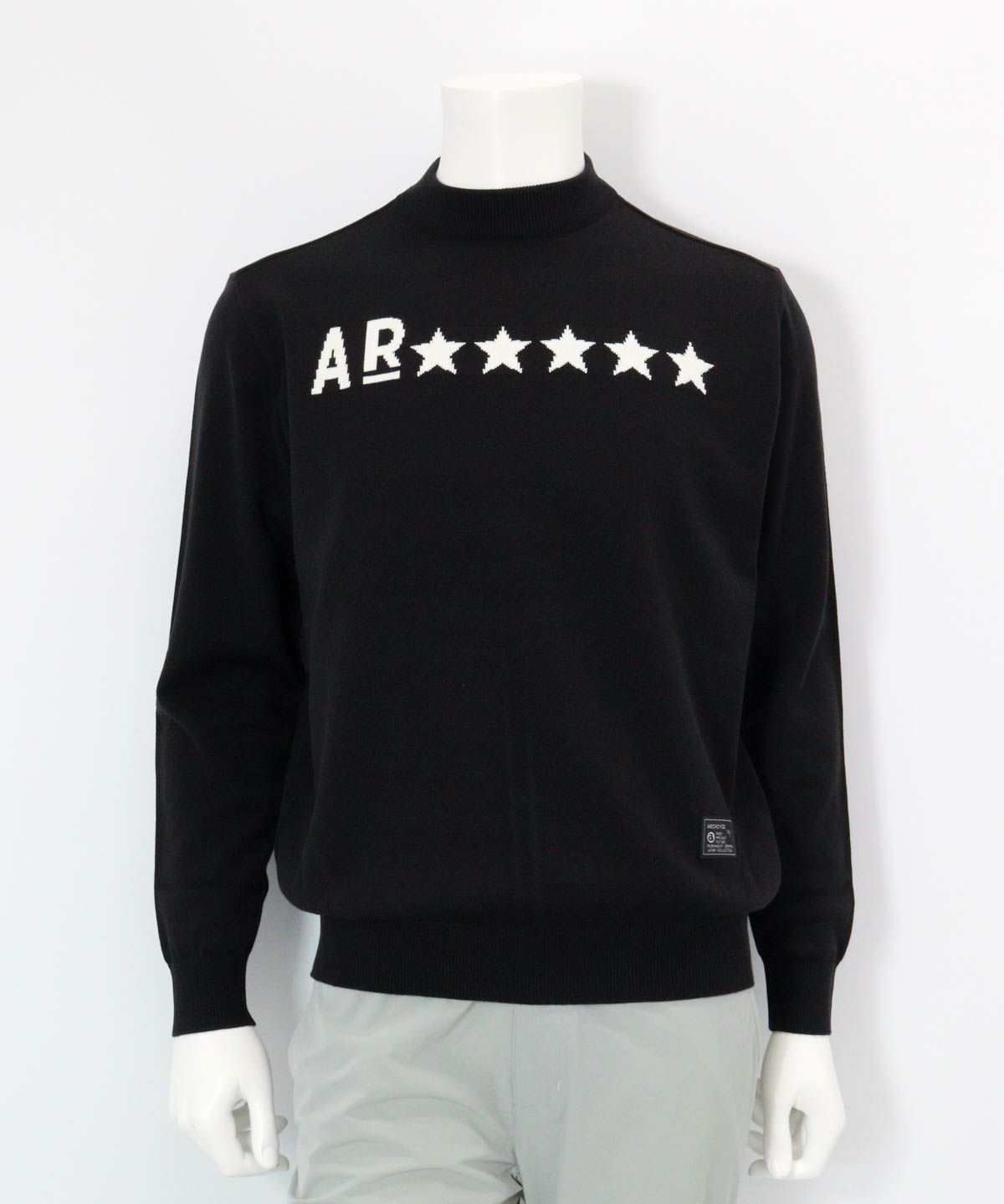 【メンズ】ウール混星ロゴニット（ブラック）