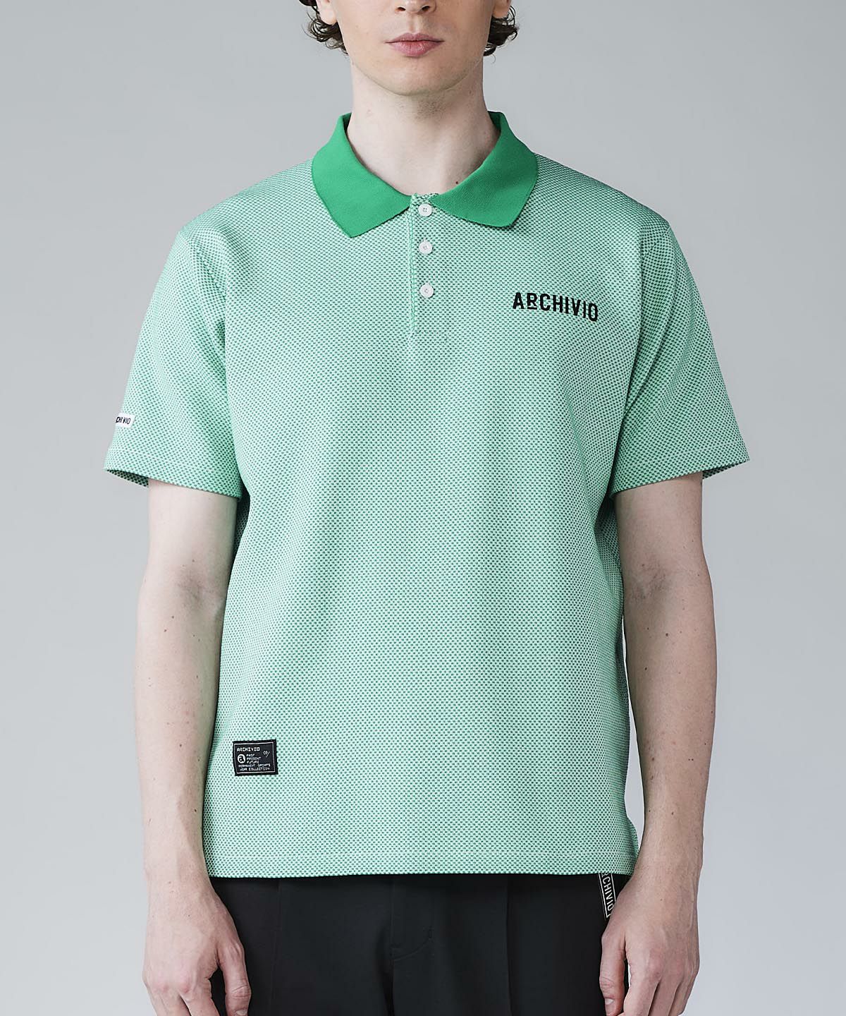 メンズ】幾何学柄ニットポロシャツ|アルチビオ - ゴルフウェアや婦人服通販