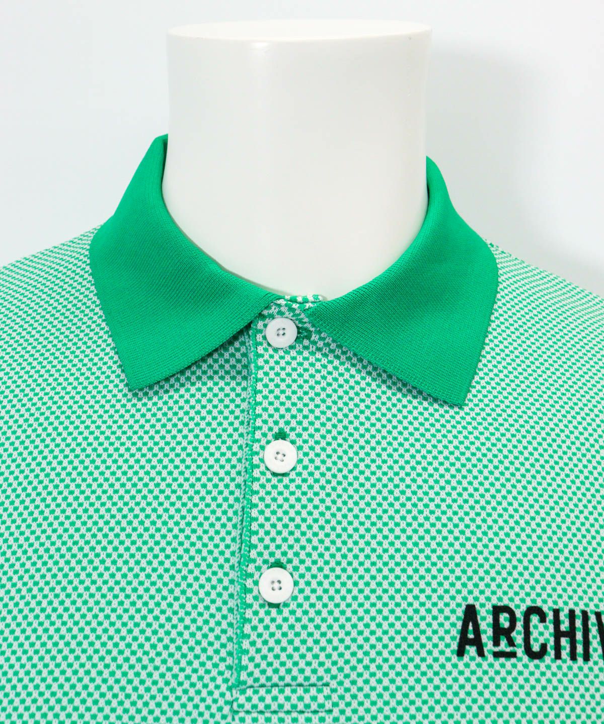 襟元部分（グリーン）