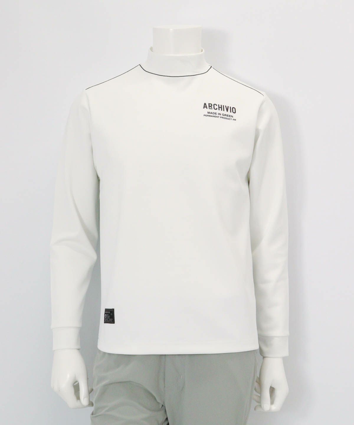 【メンズ】バックロゴUV速乾プルオーバー後（ホワイト）