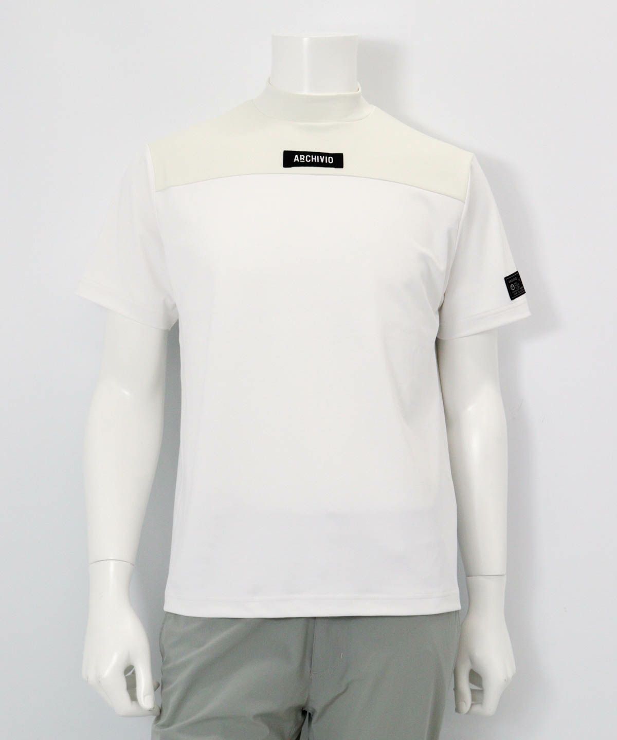 【メンズ】胸切替UV冷感プルオーバー（ホワイト）