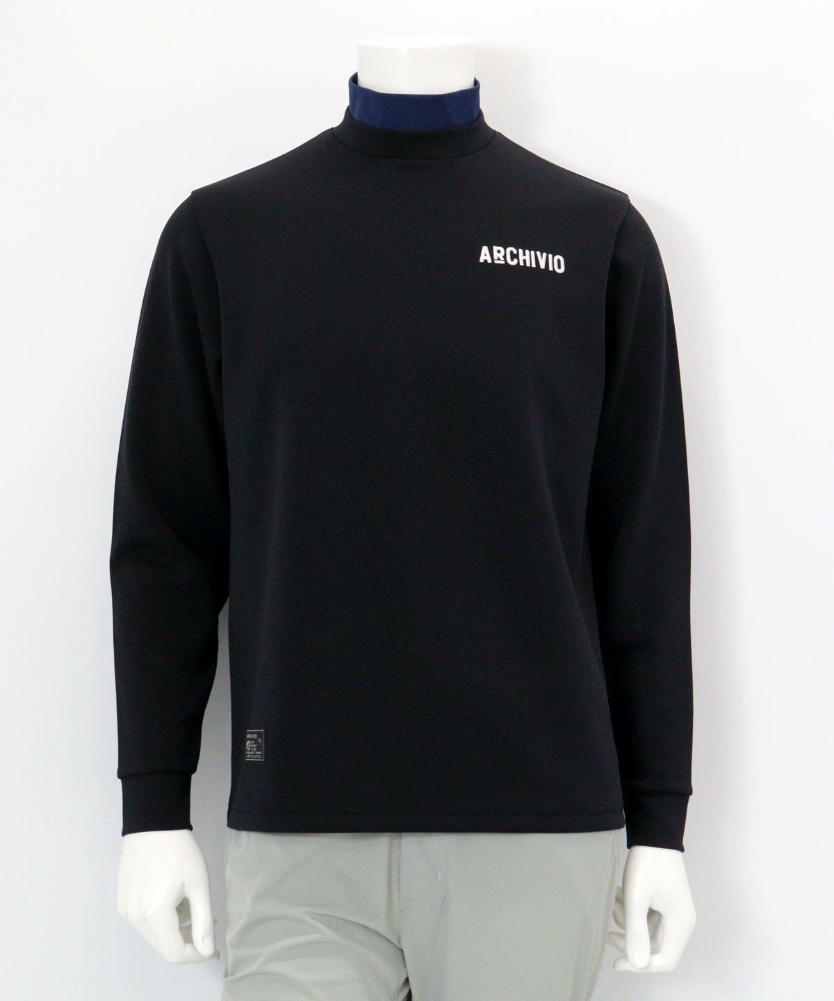 【メンズ】バックロゴ刺繍UV冷感プルオーバー（ブラック）