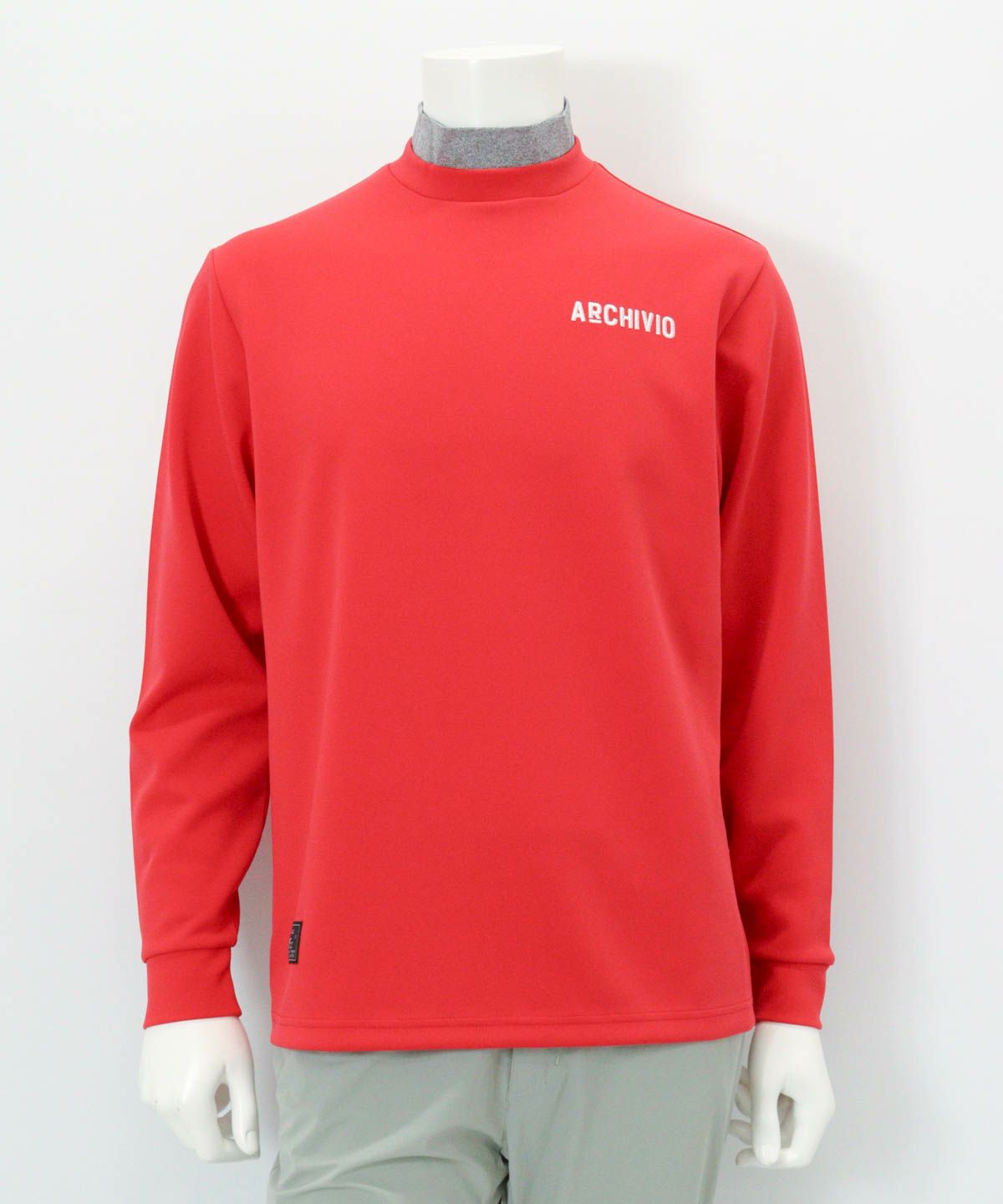 【メンズ】バックロゴ刺繍UV冷感プルオーバー（レッド）