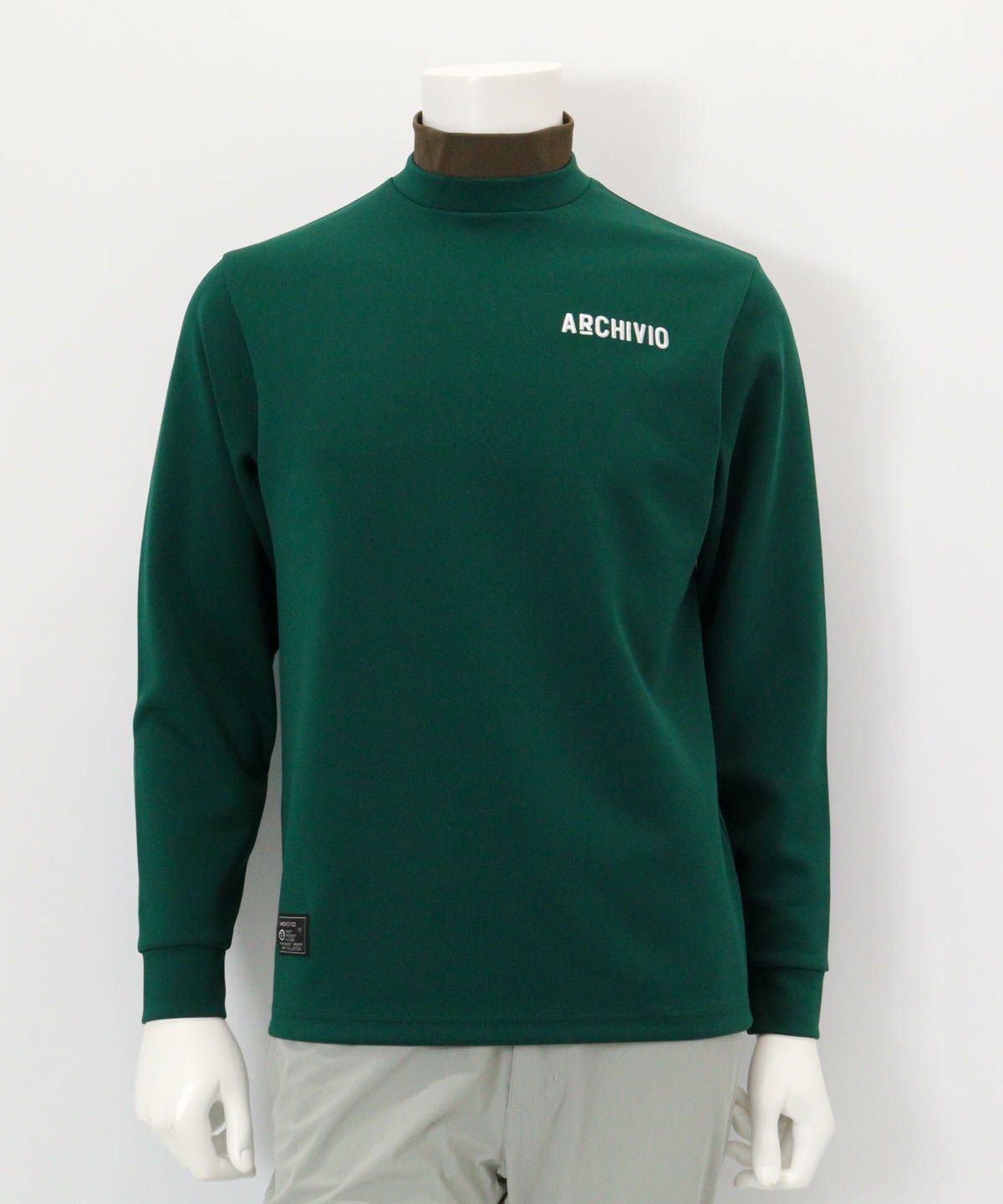 【メンズ】バックロゴ刺繍UV冷感プルオーバー（グリーン）