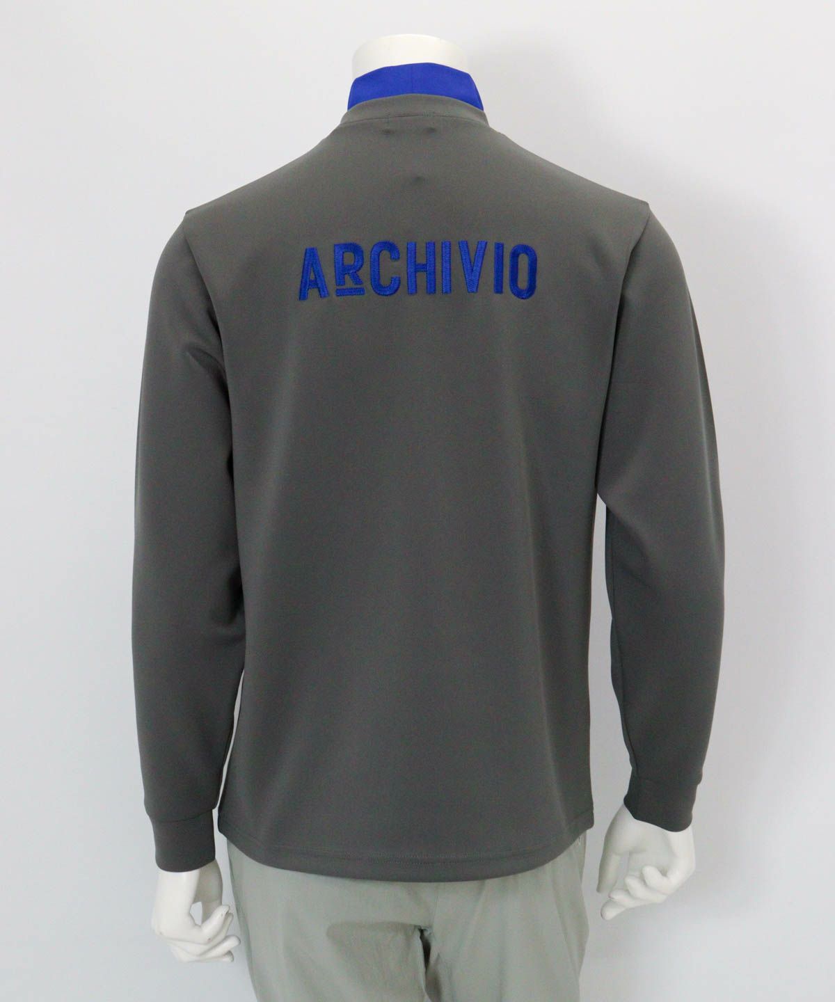 【メンズ】バックロゴ刺繍UV冷感プルオーバー後（グレー）