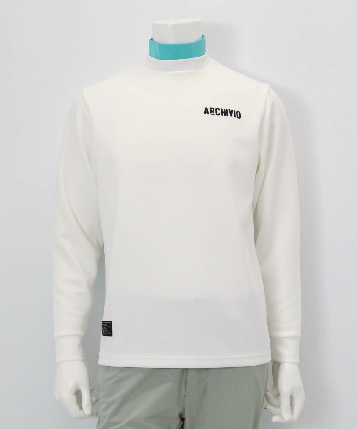 【メンズ】バックロゴ刺繍UV冷感プルオーバー(ホワイト）