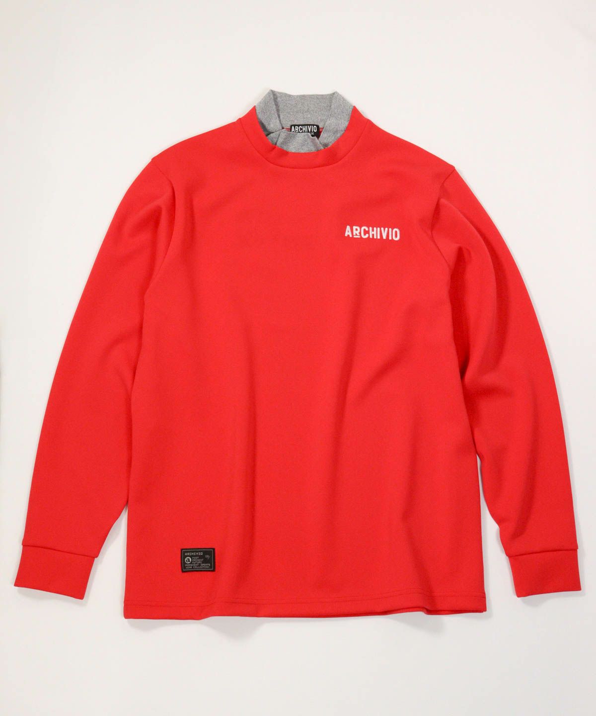 【メンズ】バックロゴ刺繍UV冷感プルオーバー（レッド）