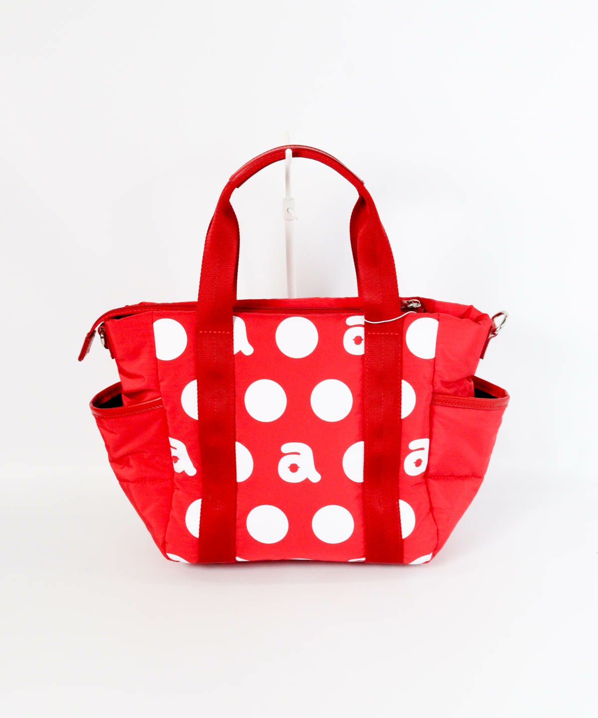 aドット柄カートバッグ（レッド）
