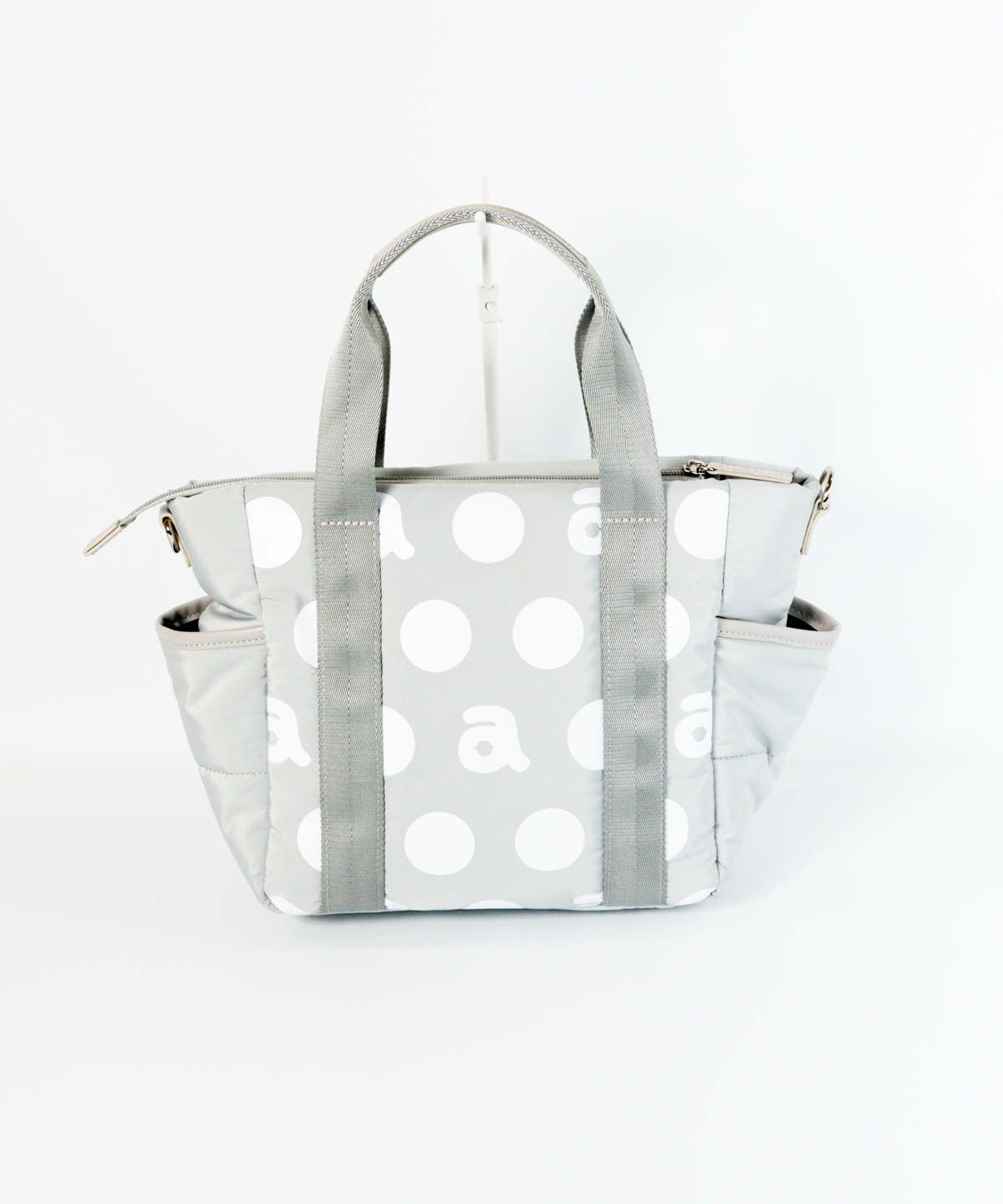 aドット柄カートバッグ（ライトグレー）