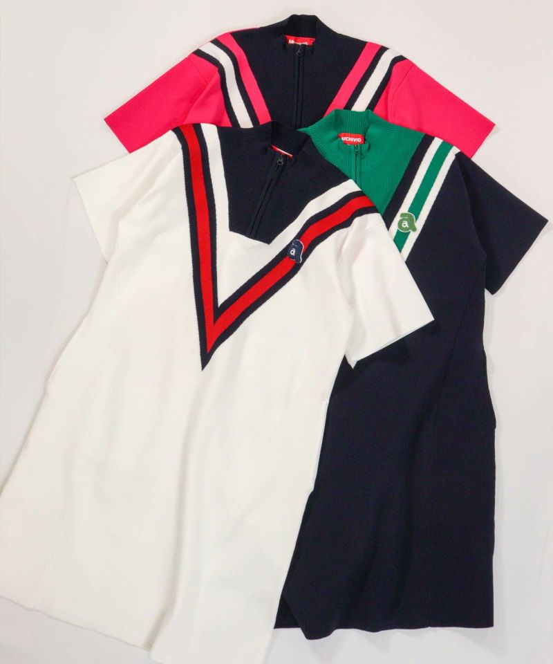 カレッジ風リブワンピース|アルチビオ - ゴルフウェアや婦人服通販