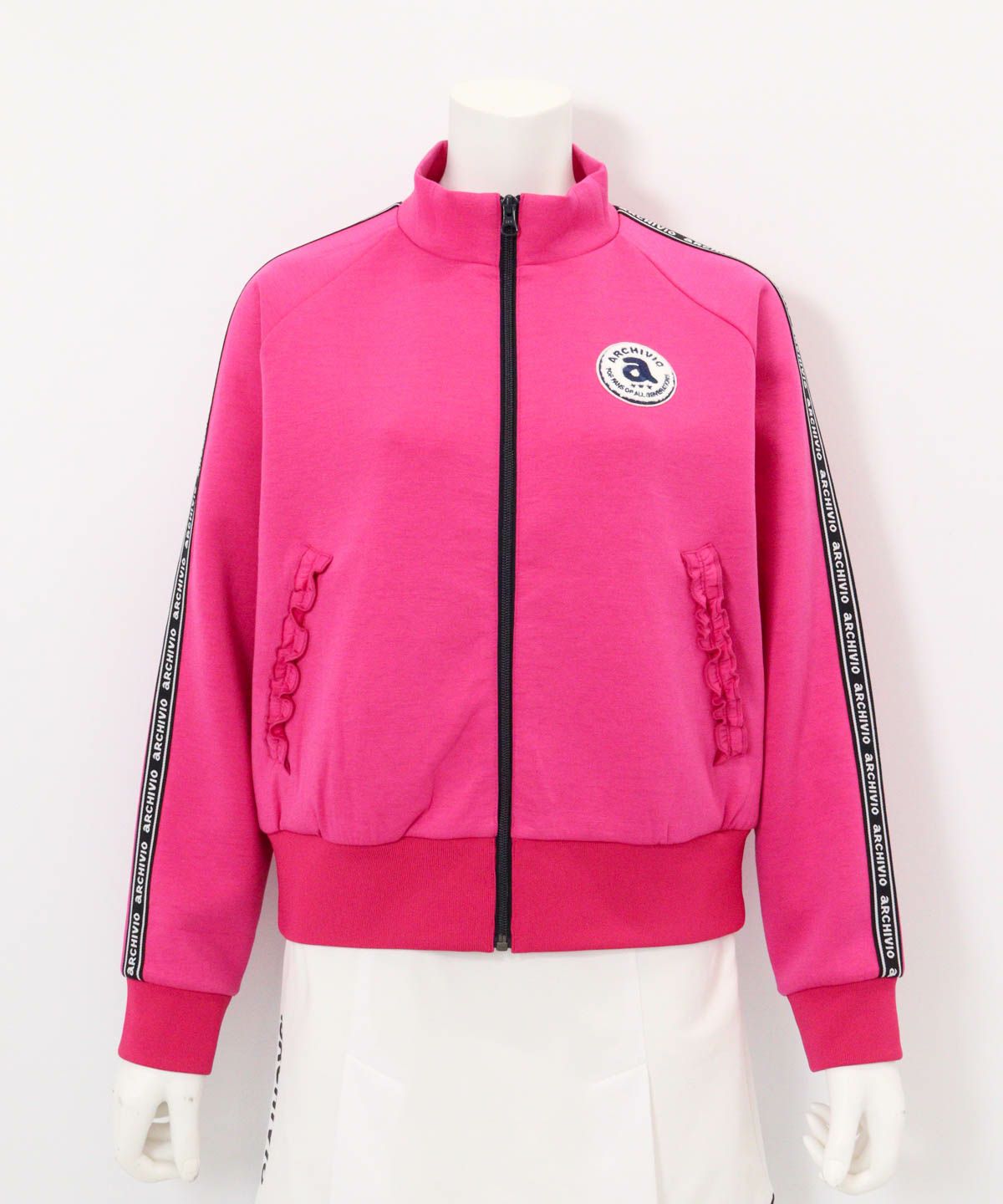 ロゴラインダンボールブルゾン（ピンク）