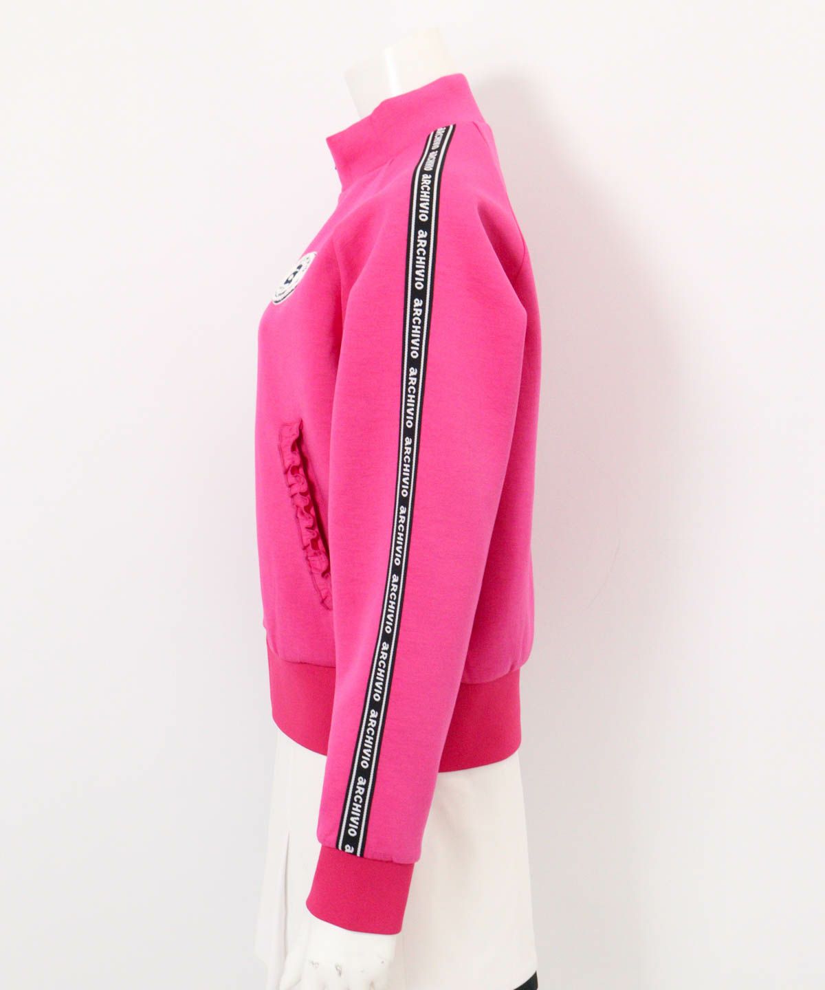 ロゴラインダンボールブルゾン横（ピンク）