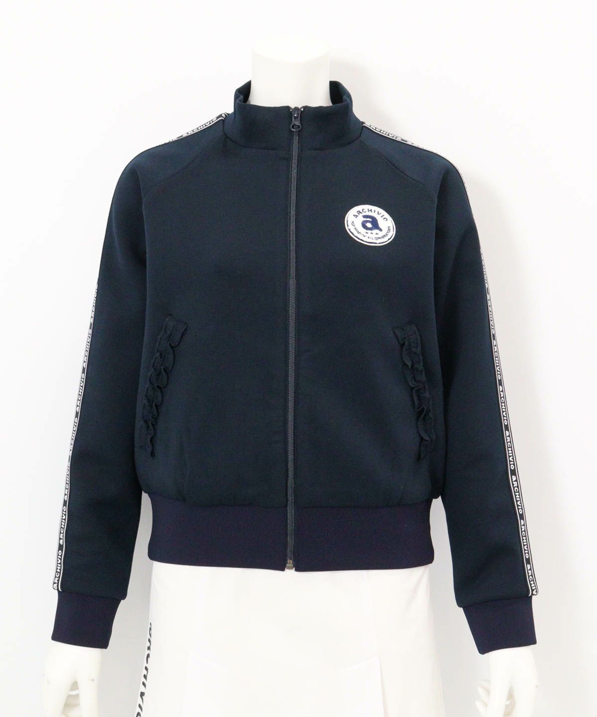 ロゴラインダンボールブルゾン（ネイビー）