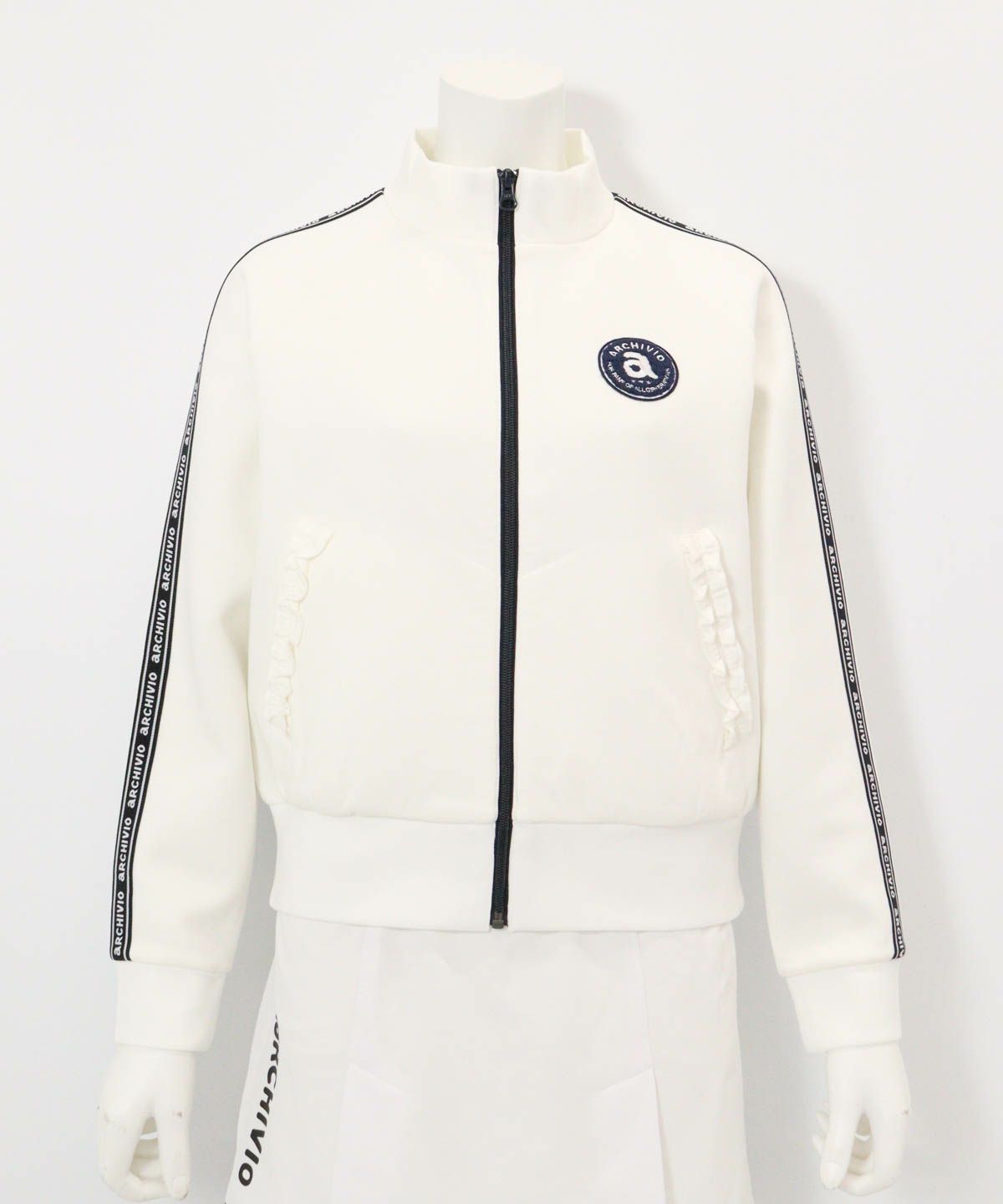 ロゴラインダンボールブルゾン（ホワイト）