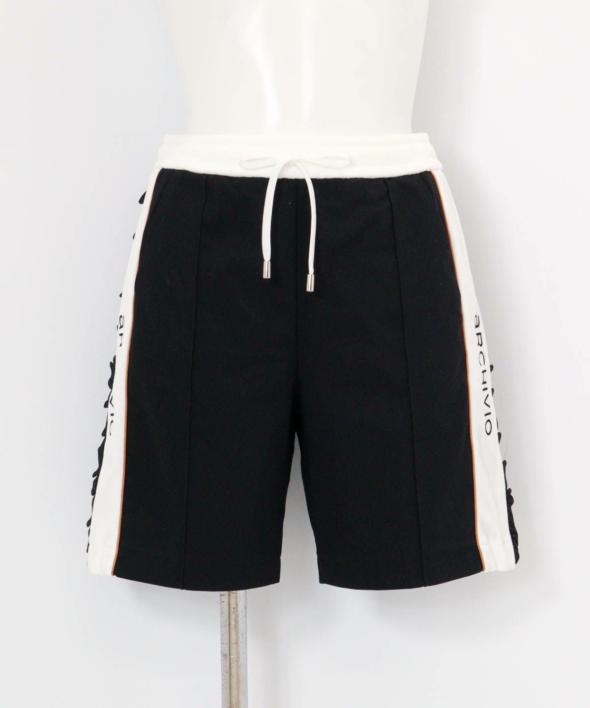 綿ベロアラインUVハーフパンツ（ブラック）