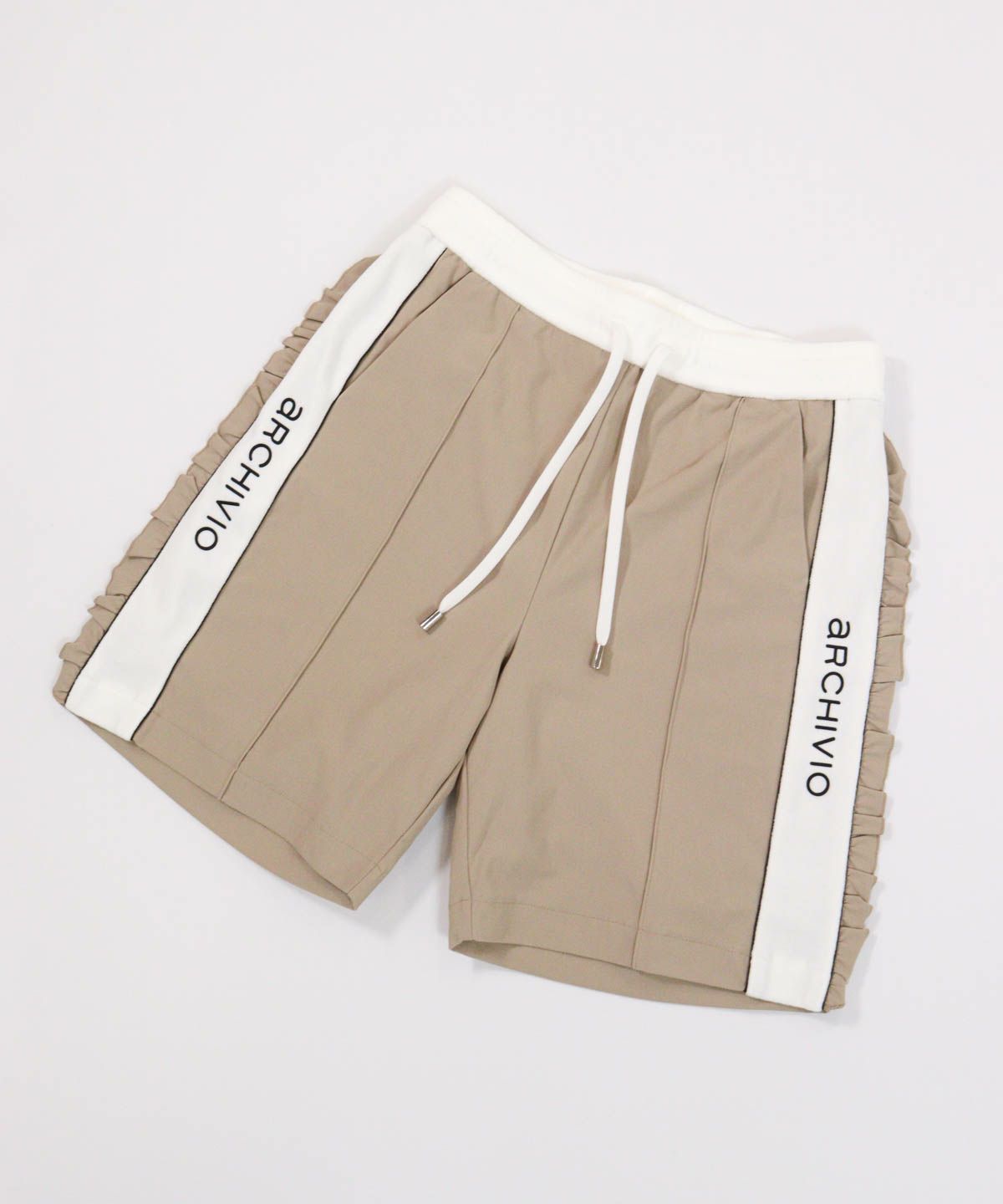 綿ベロアラインUVハーフパンツ（ベージュ）