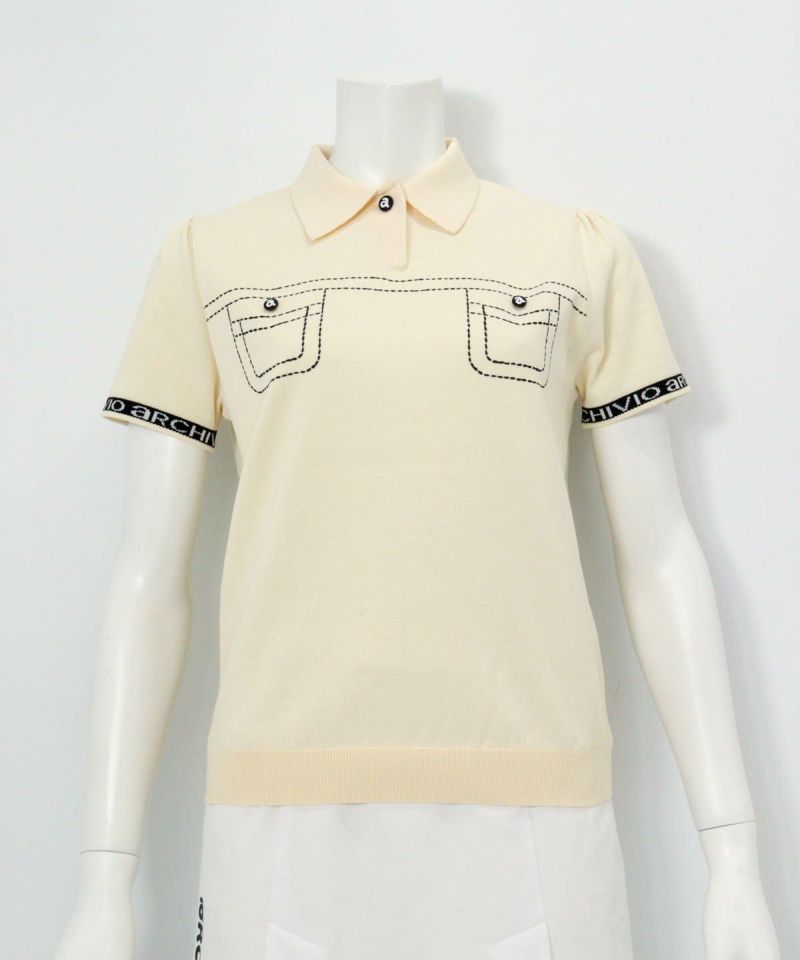 トップス QL Lacy Stitch Striped Knitted Shirt | GU US