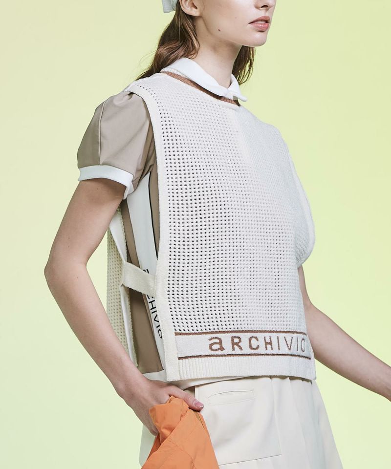 モールニットメッシュベスト|アルチビオ - ゴルフウェアや婦人服通販
