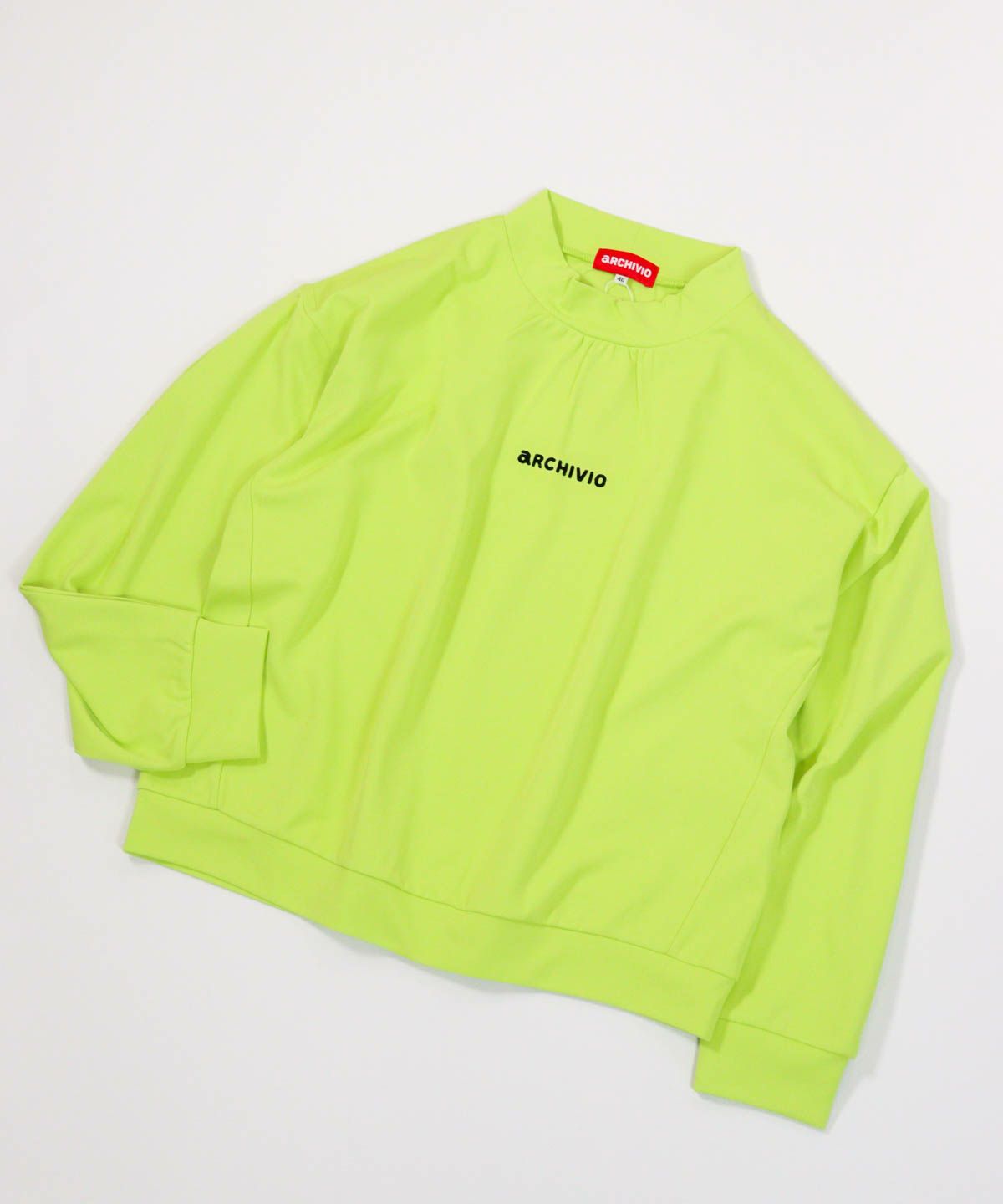 タック袖UV速乾プルオーバー（ライトグリーン）