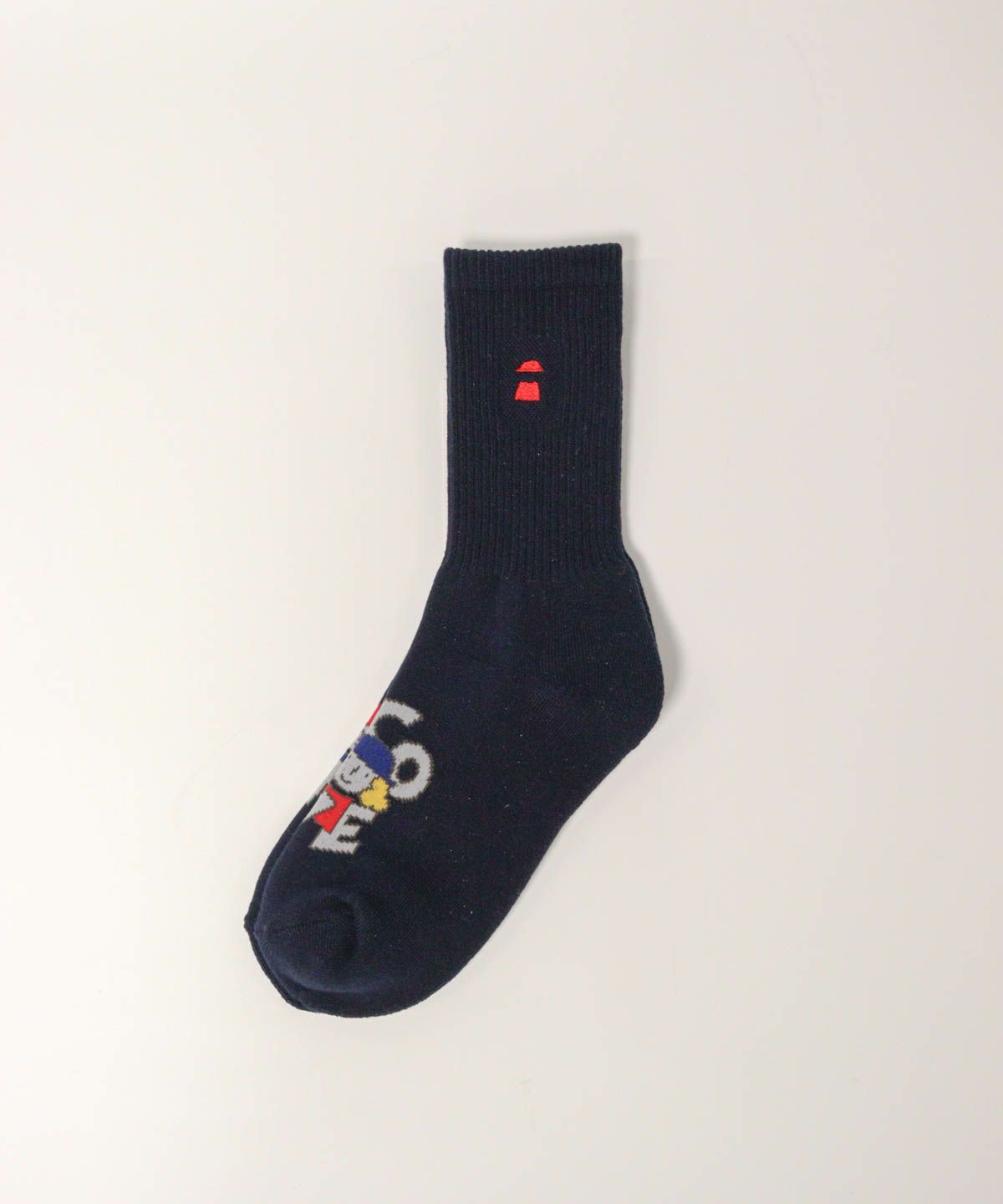 ジャガードイラストソックス（ネイビー）