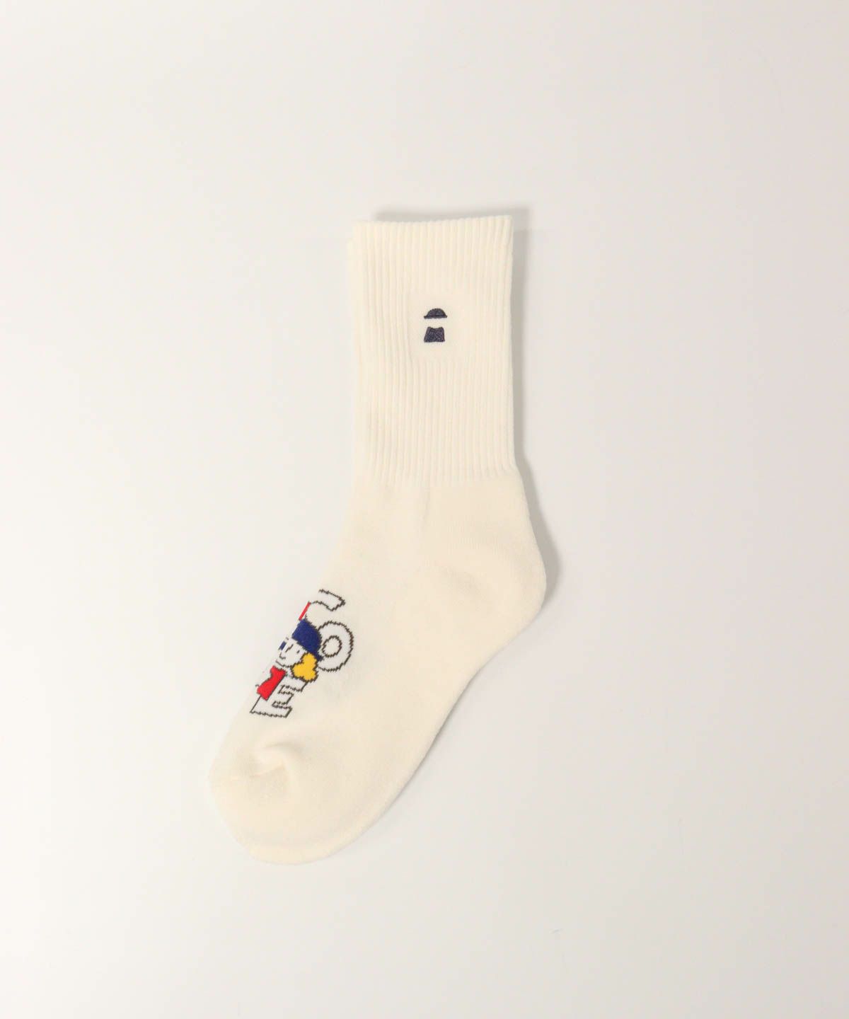 ジャガードイラストソックス(ホワイト）