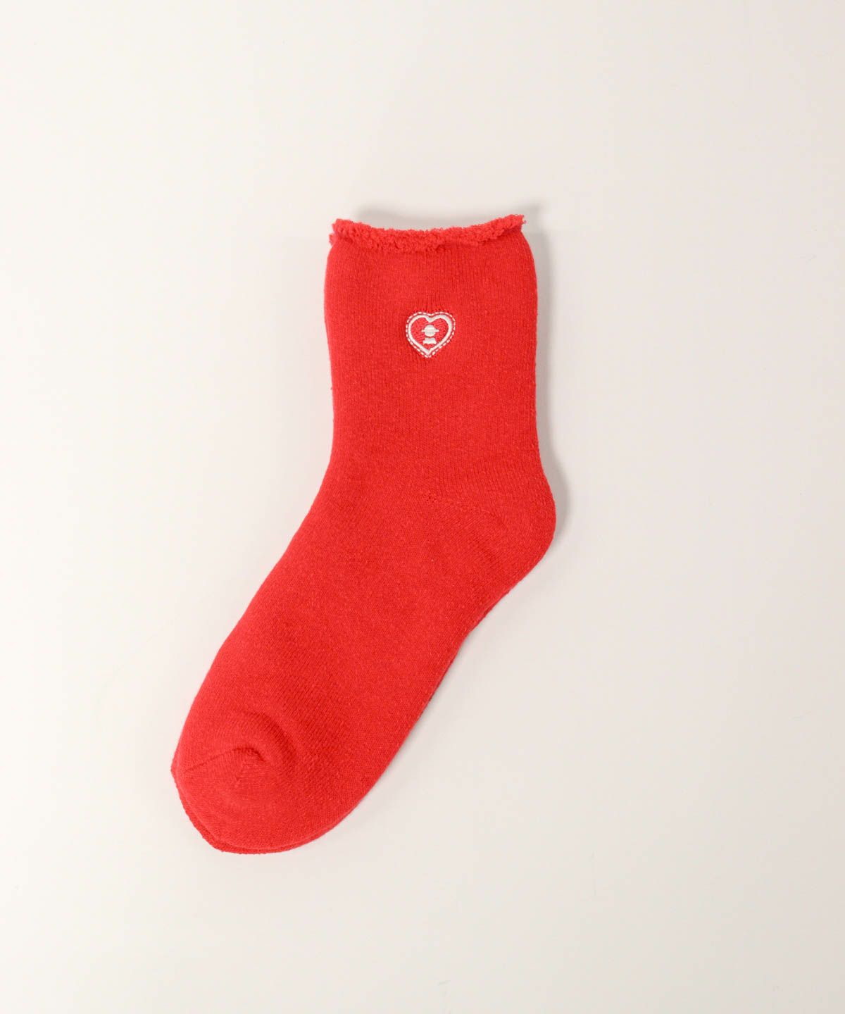  裏パイルショートソックス（レッド）