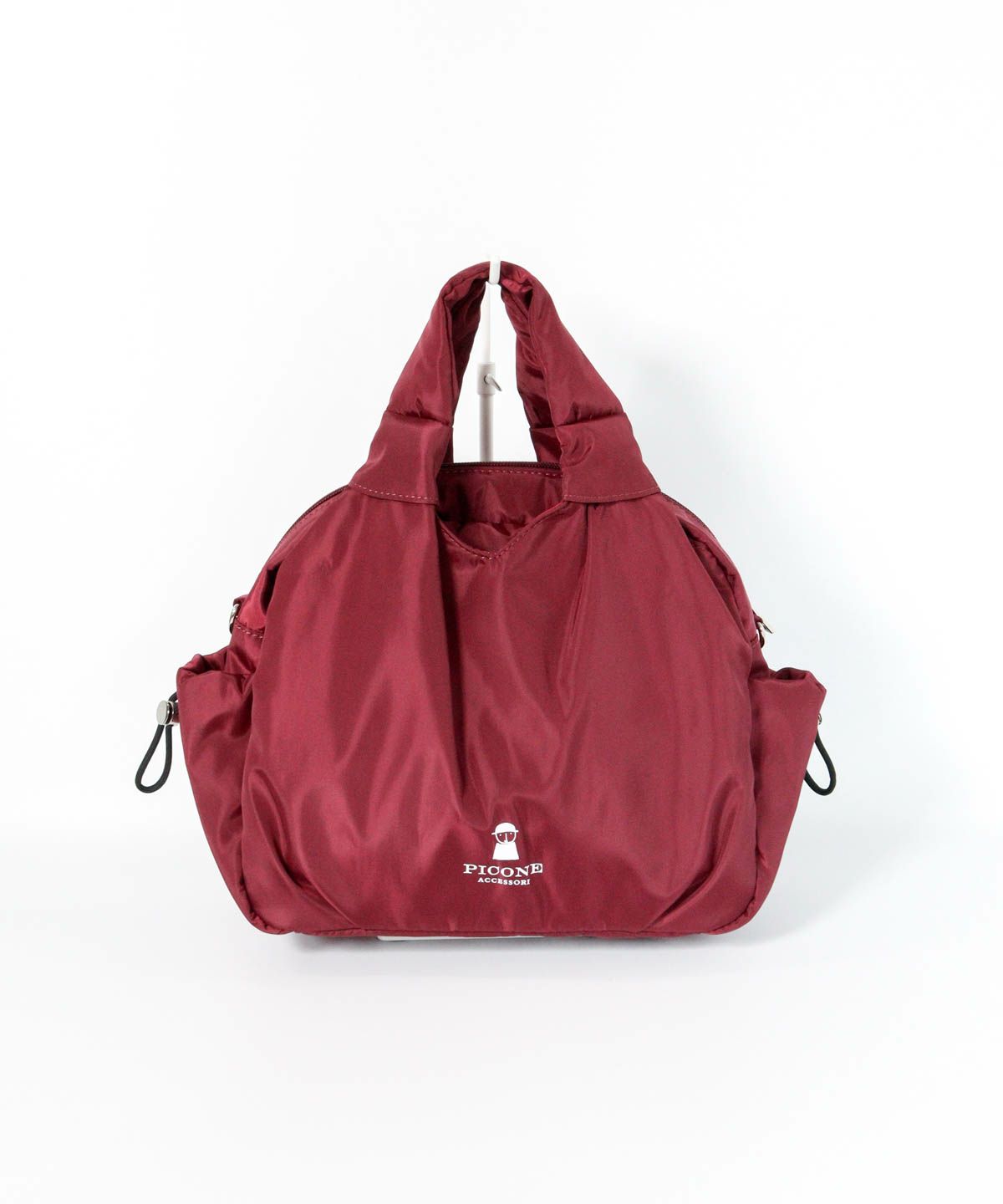 ショルダー付三層型バッグ（レッド）