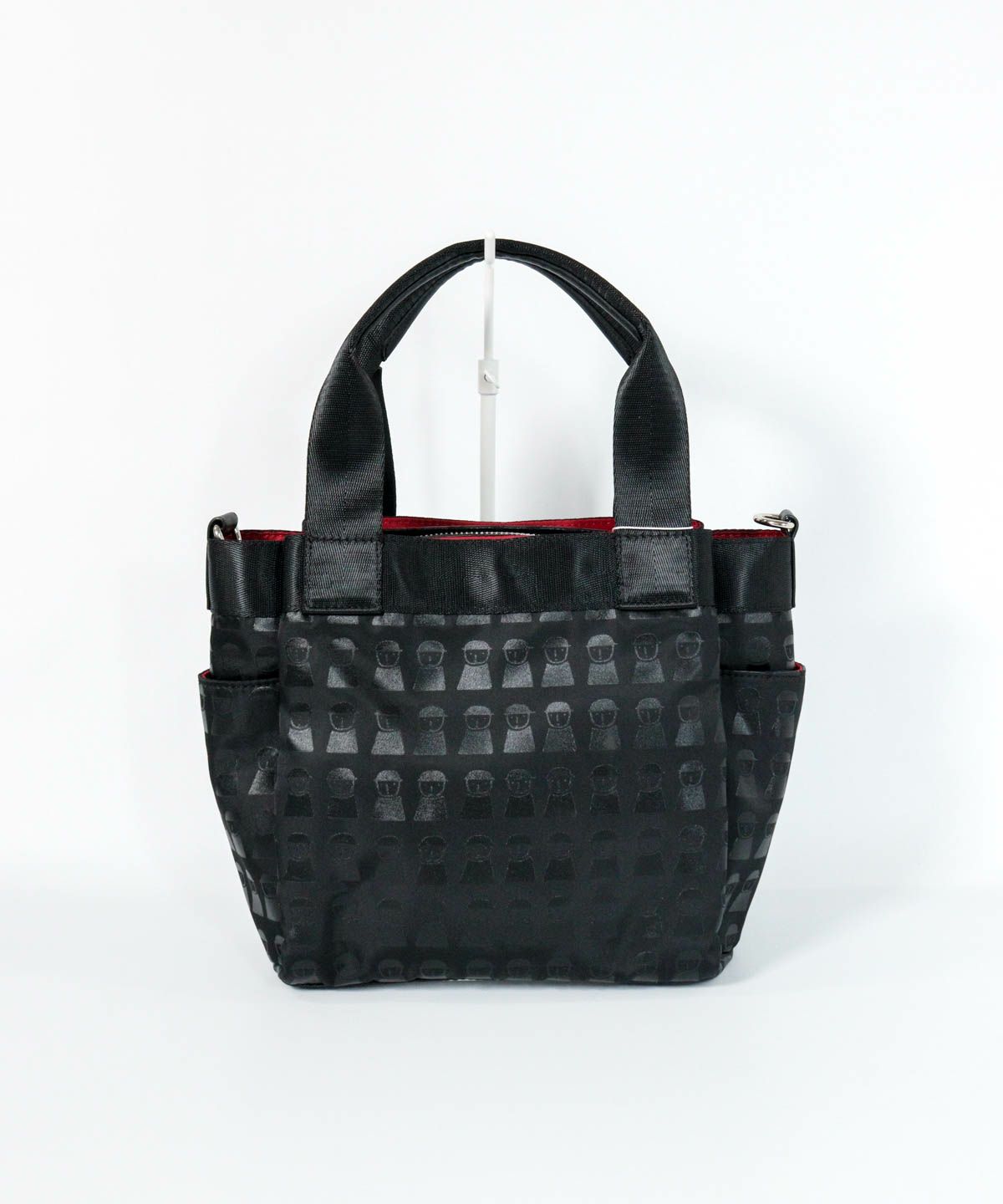 ショルダー付ピコ柄バッグ（ブラック）