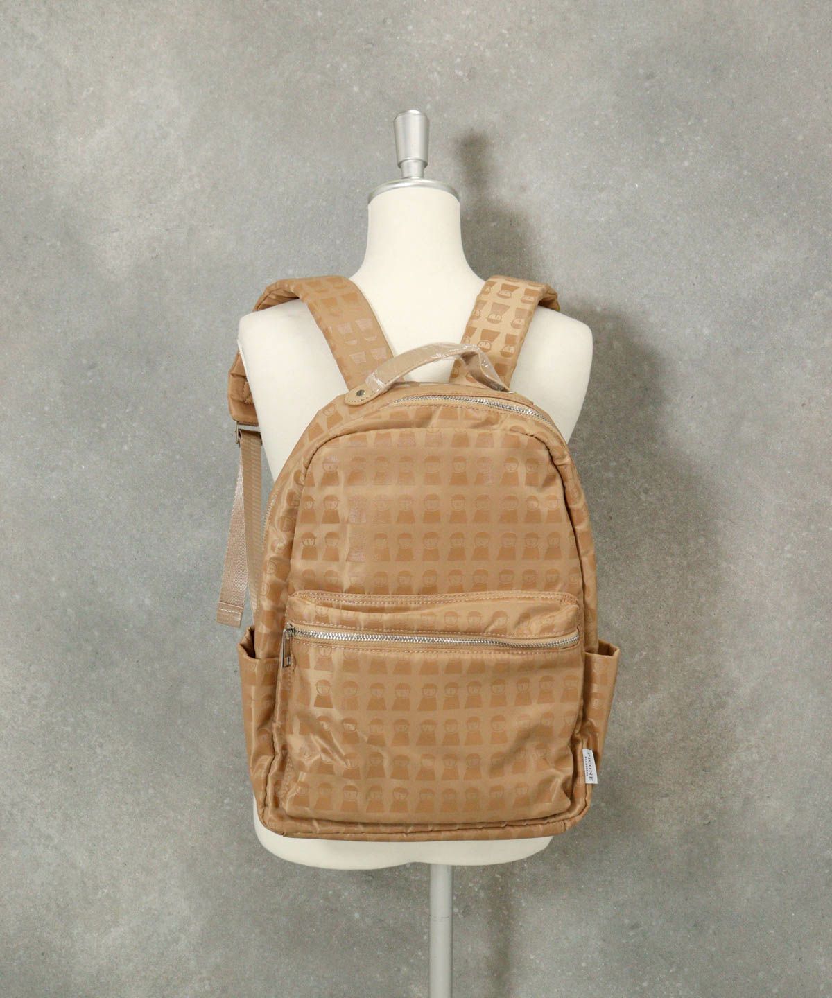 ピコ柄リュック（ベージュ）