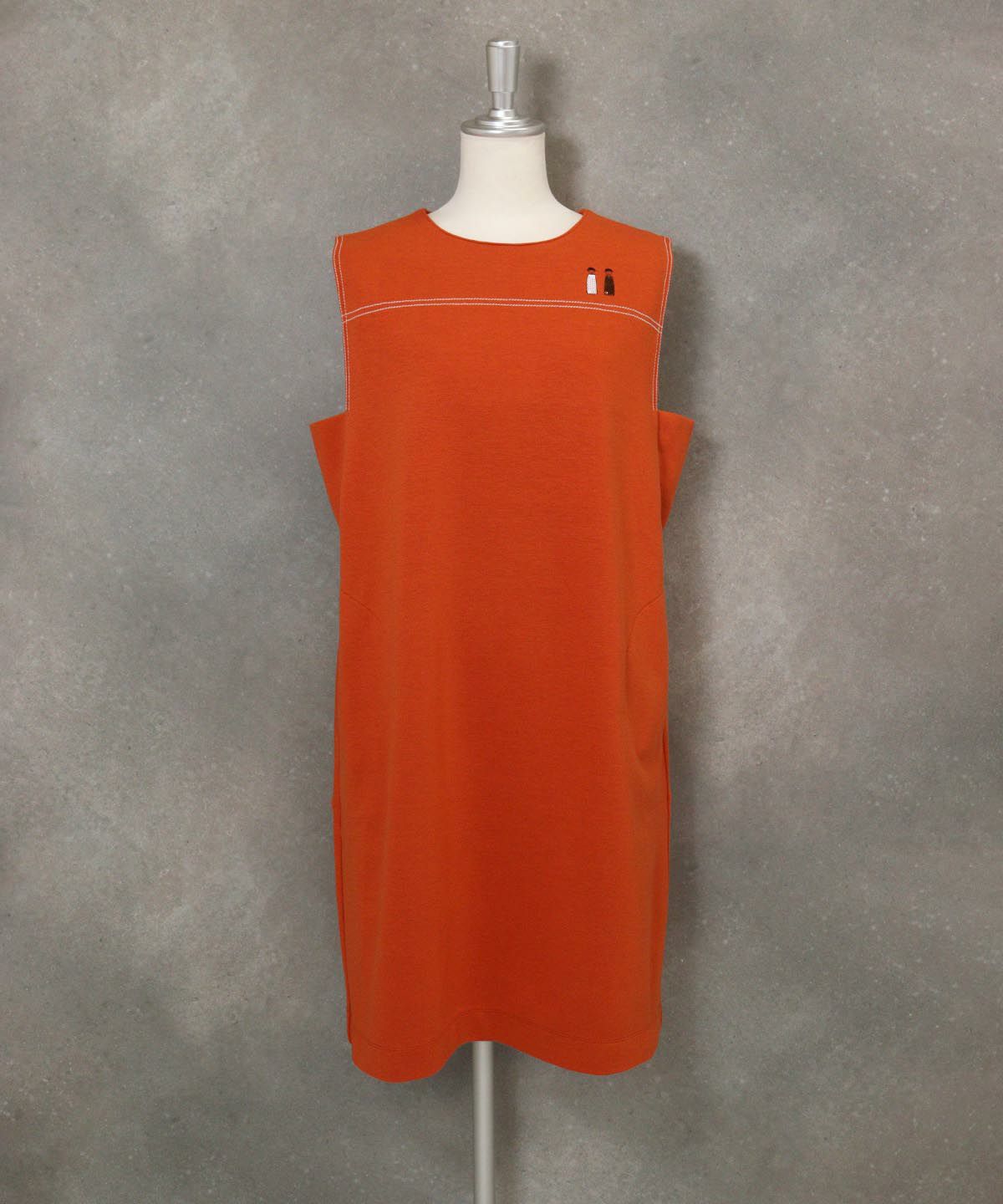 発熱保温ポンチワンピース(オレンジ)前