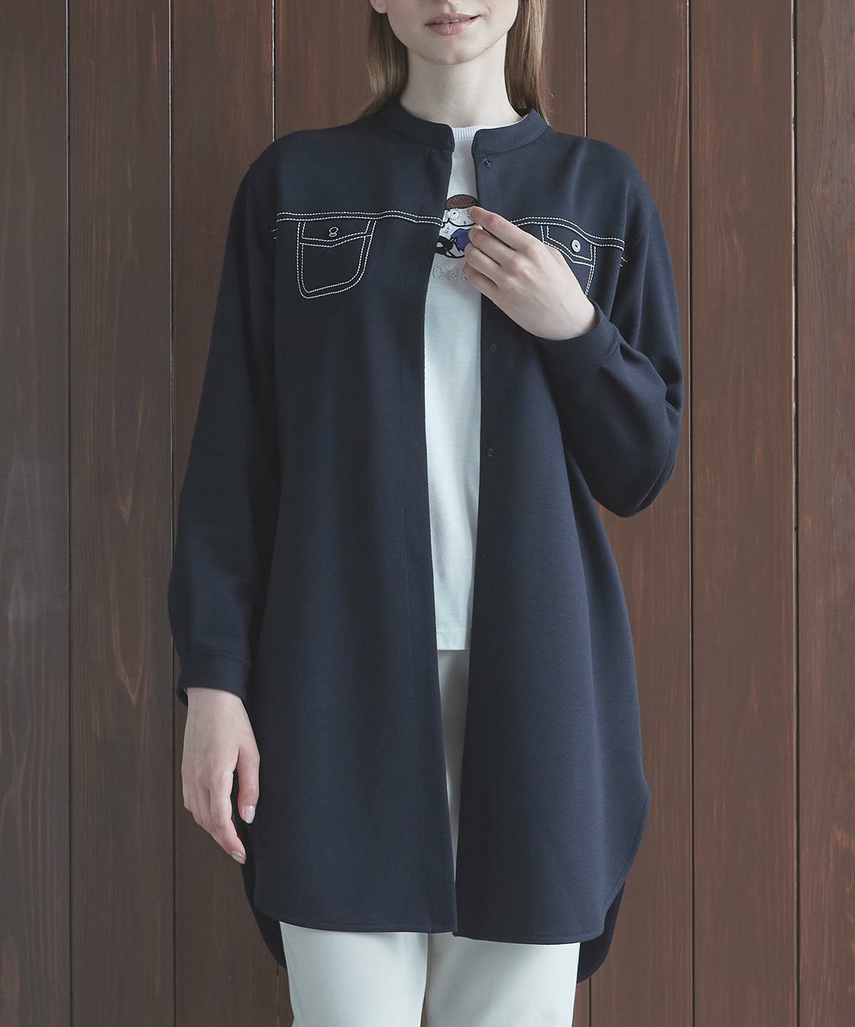 モデル着用画像(ネイビー)