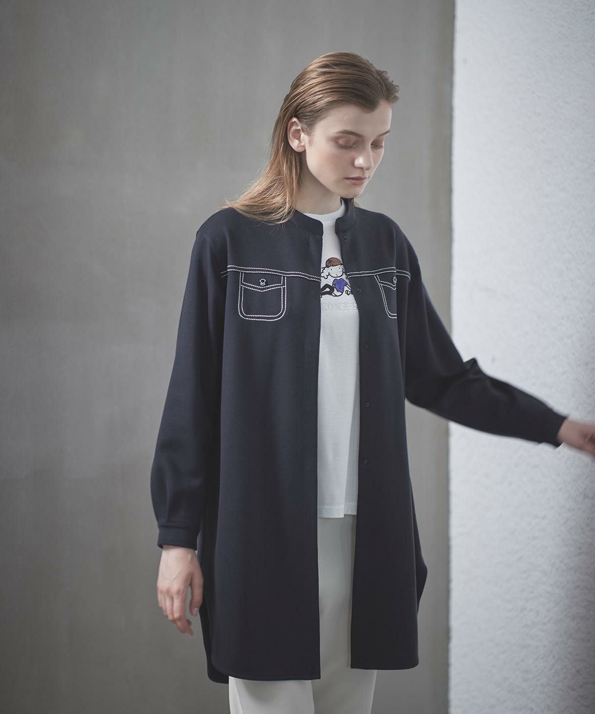 モデル着用画像(ネイビー)