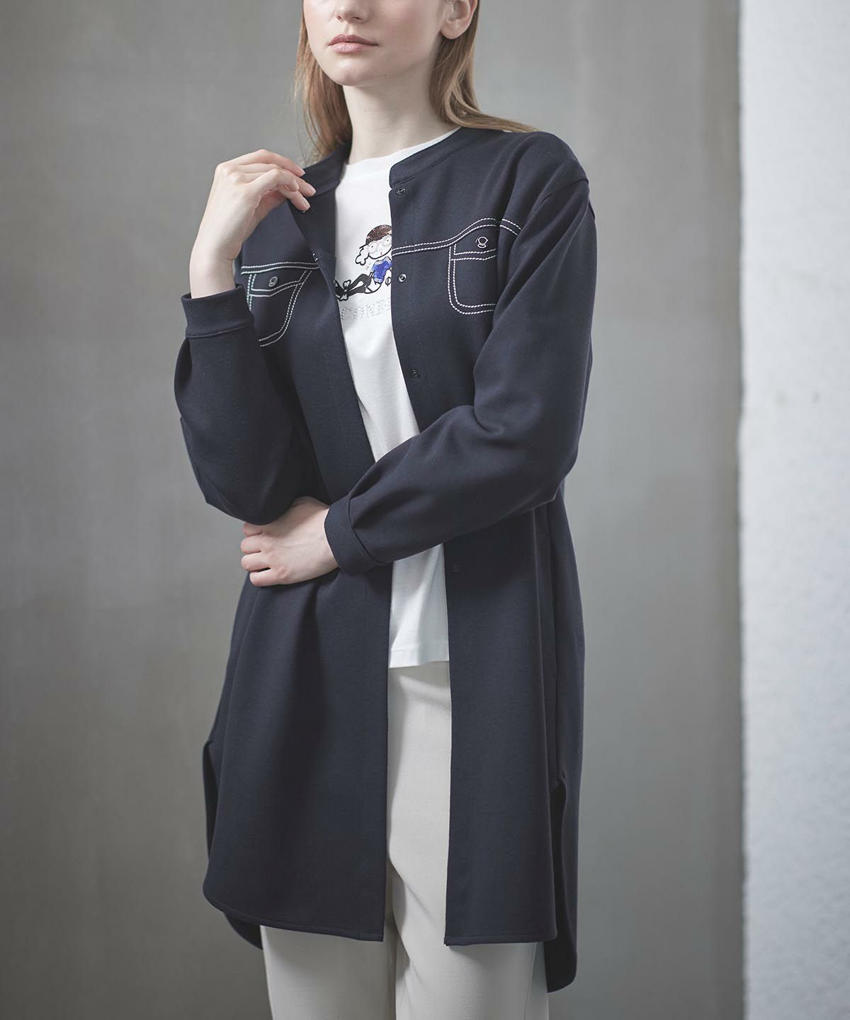 モデル着用画像(ネイビー)