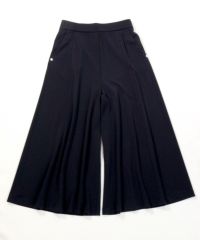 マットポンチ八分丈ワイドパンツ（ネイビー）