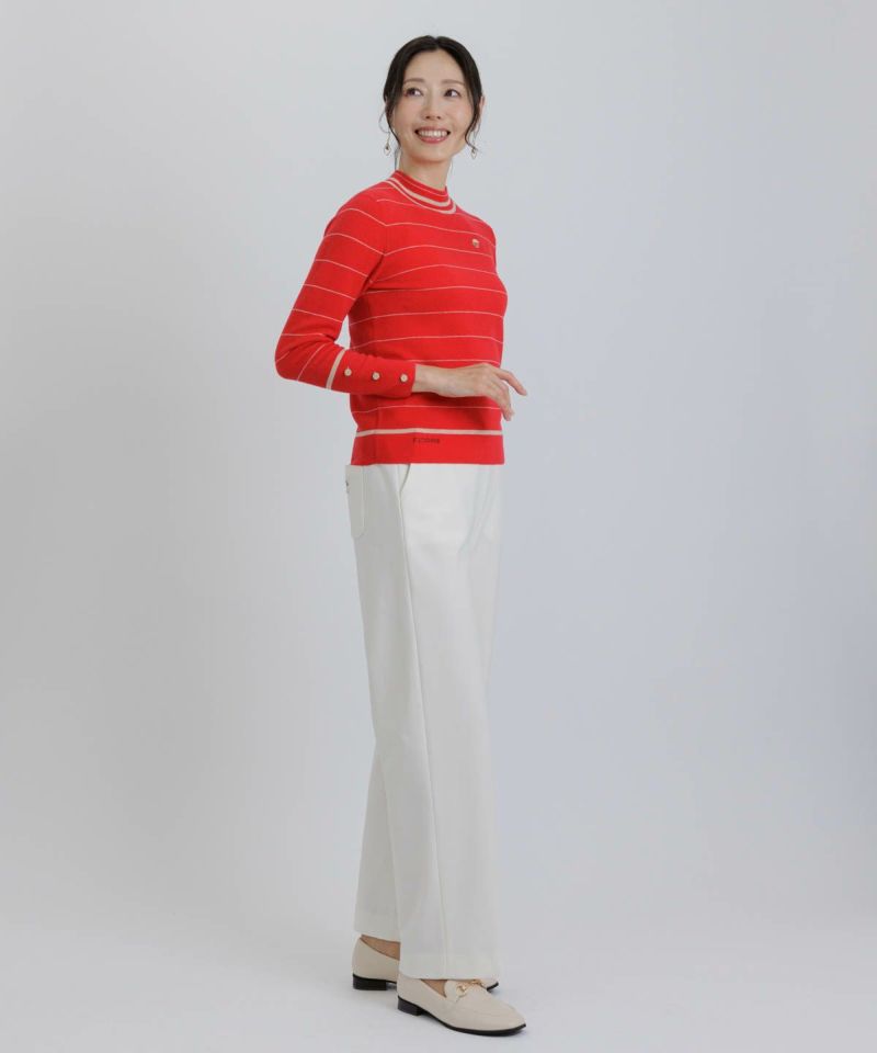 ウール100％細ボーダーニット|スタジオピッコーネ - ゴルフウェアや