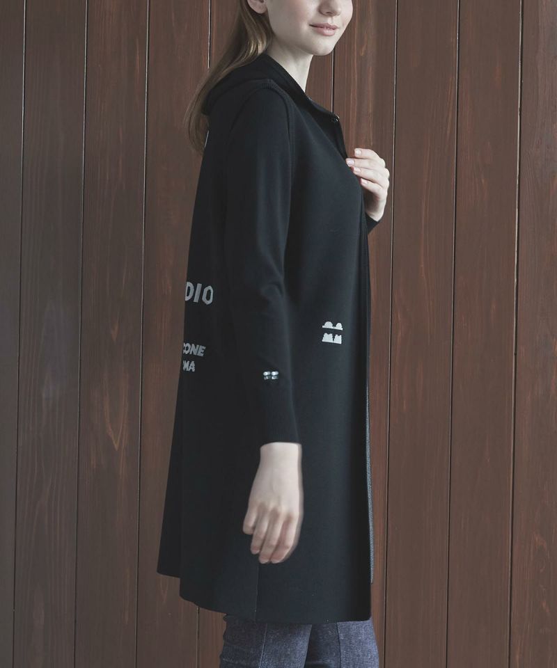 フード付ロングニットベスト|スタジオピッコーネ - ゴルフウェアや婦人