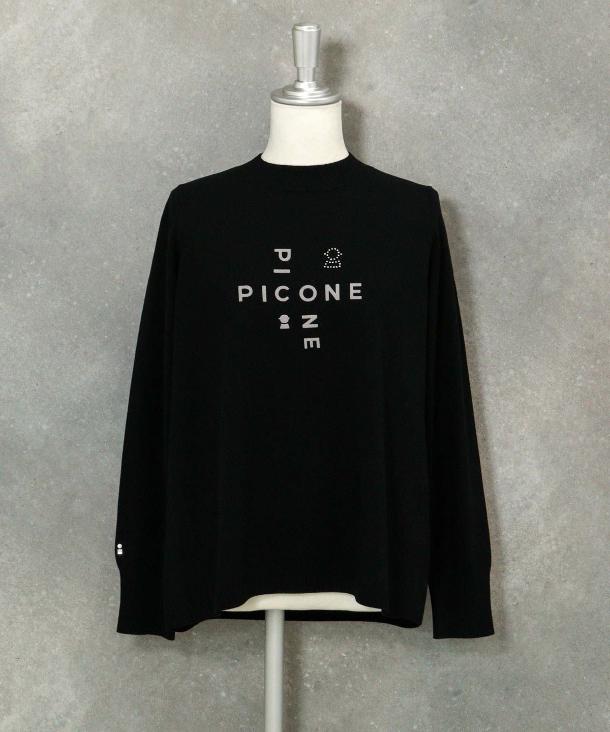 フロッキーロゴニット（ブラック）