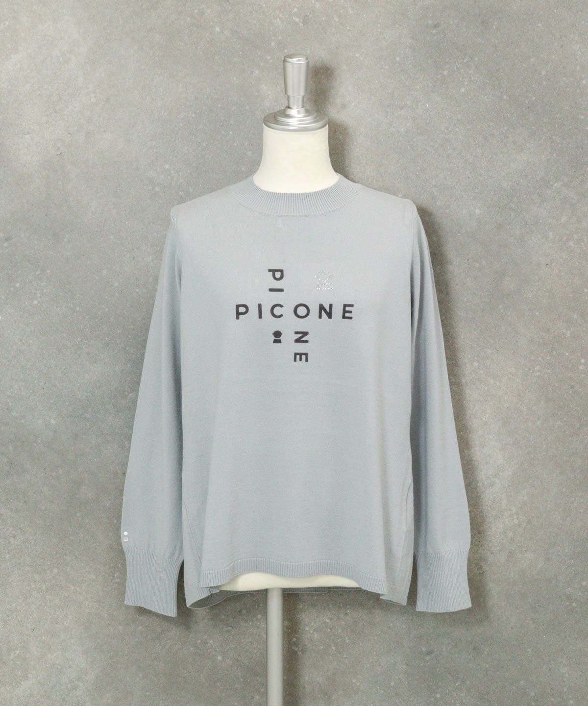 フロッキーロゴニット（ライトグレー）