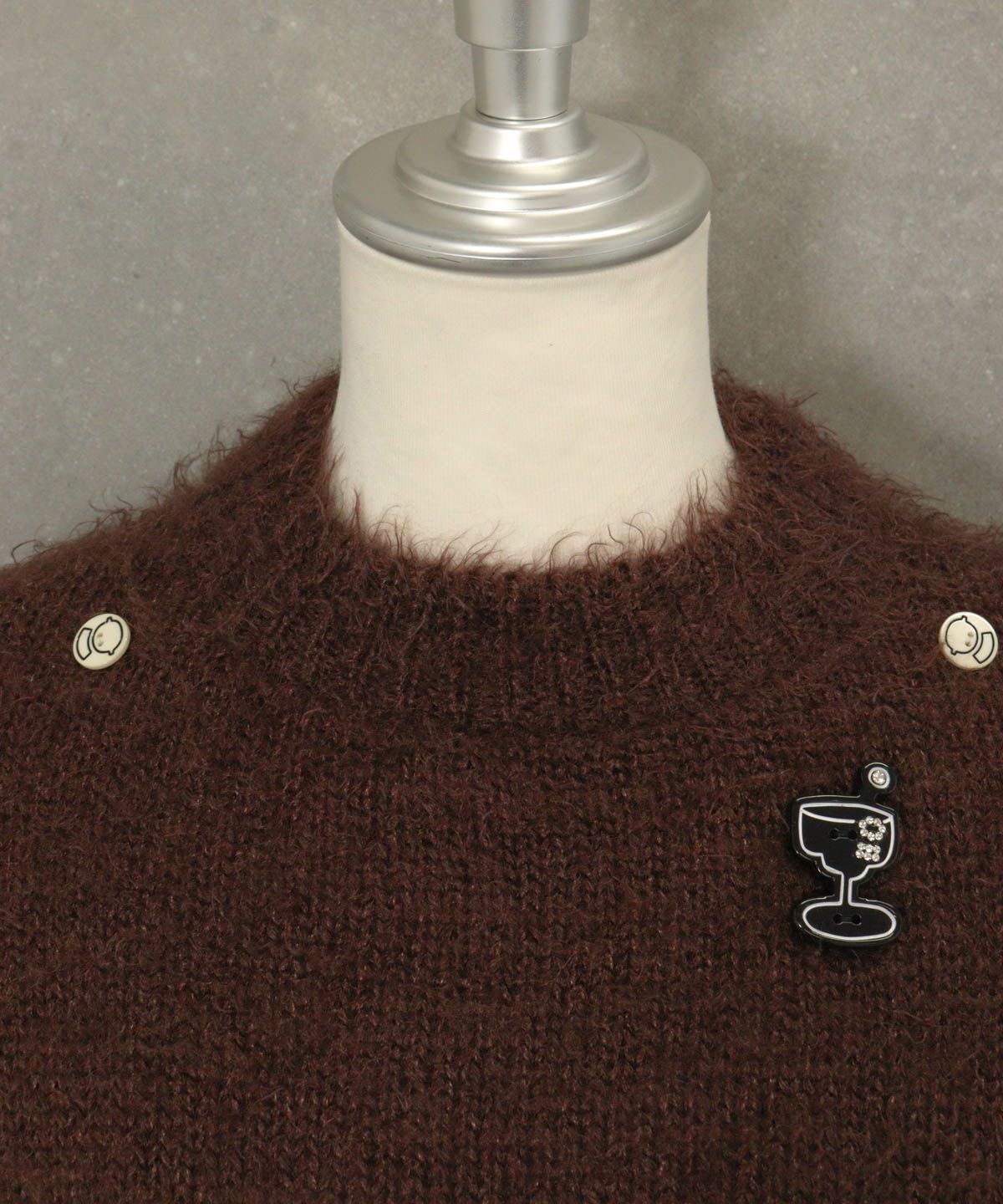 襟部分（ブラウン）