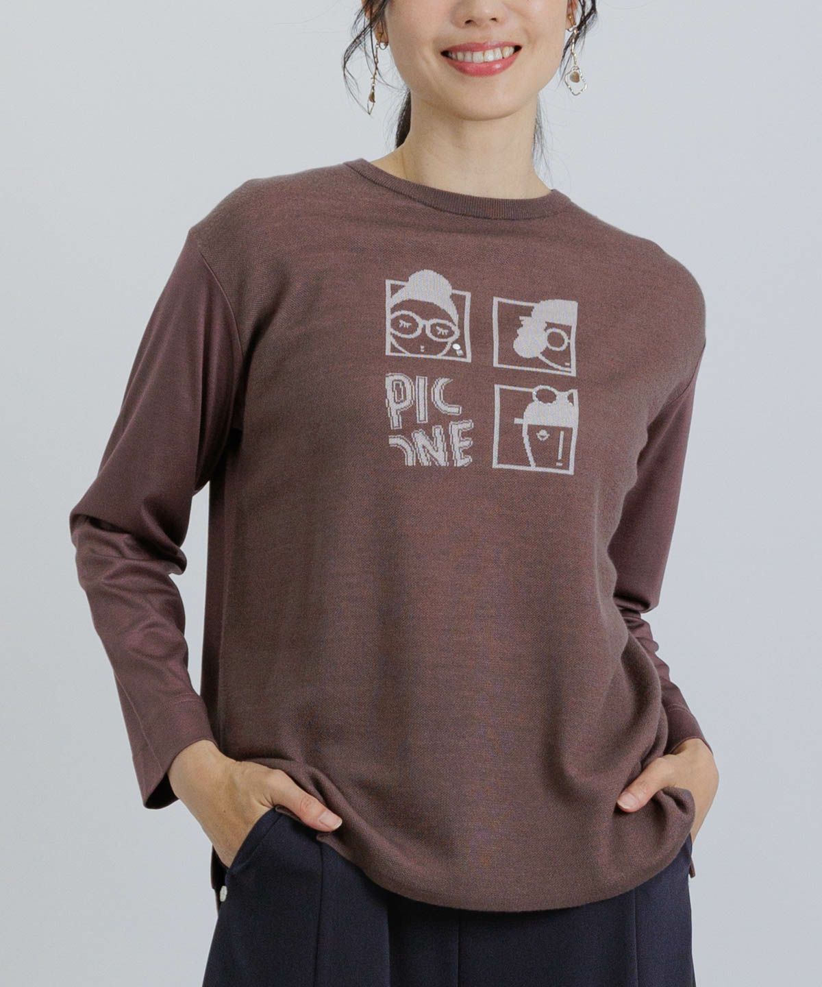 モデル着用画像（ブラウン）