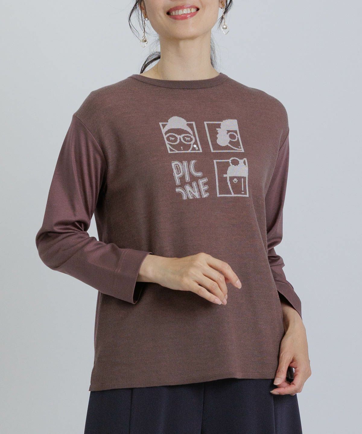 モデル着用画像（ブラウン）