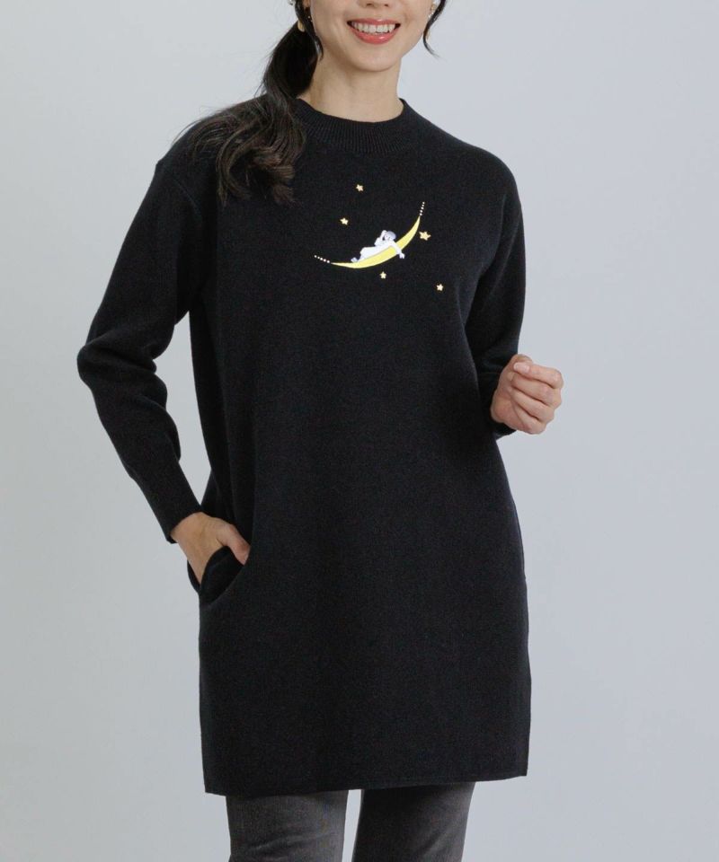 コットン混刺繍ニットチュニック|スタジオピッコーネ - ゴルフ