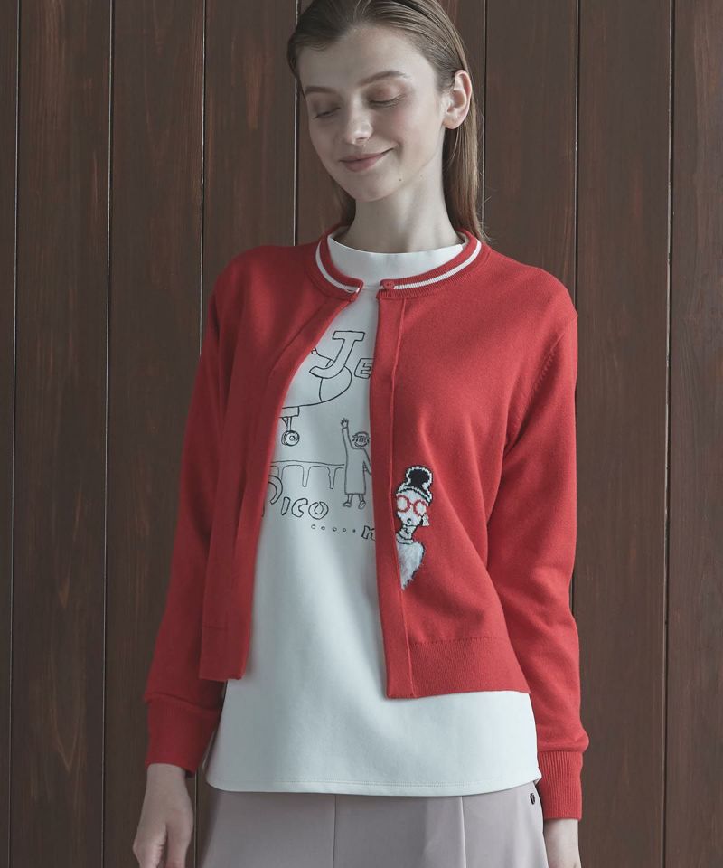 美品✨ PICONE ピッコーネ　ジャケット　カーディガン　羽織り　襟　ボーダー スタジオピッコーネ ジャケット - 30代・40代・50代・60代の婦人