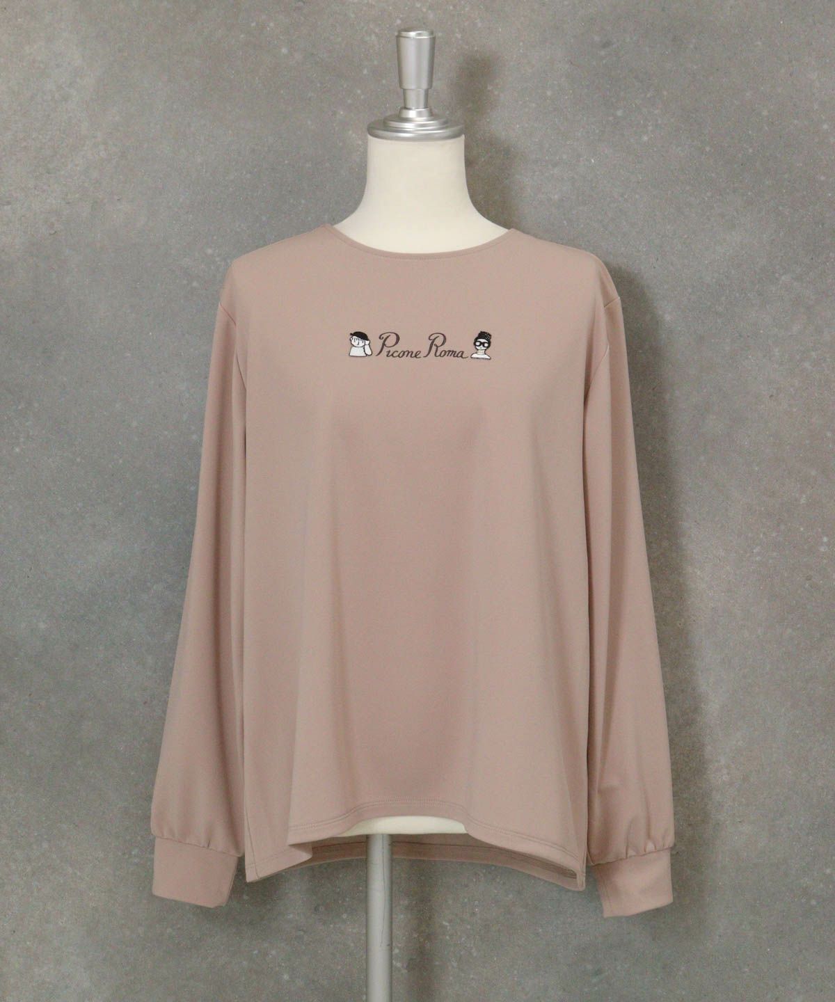 刺繍ポンチプルオーバー（ベージュ）