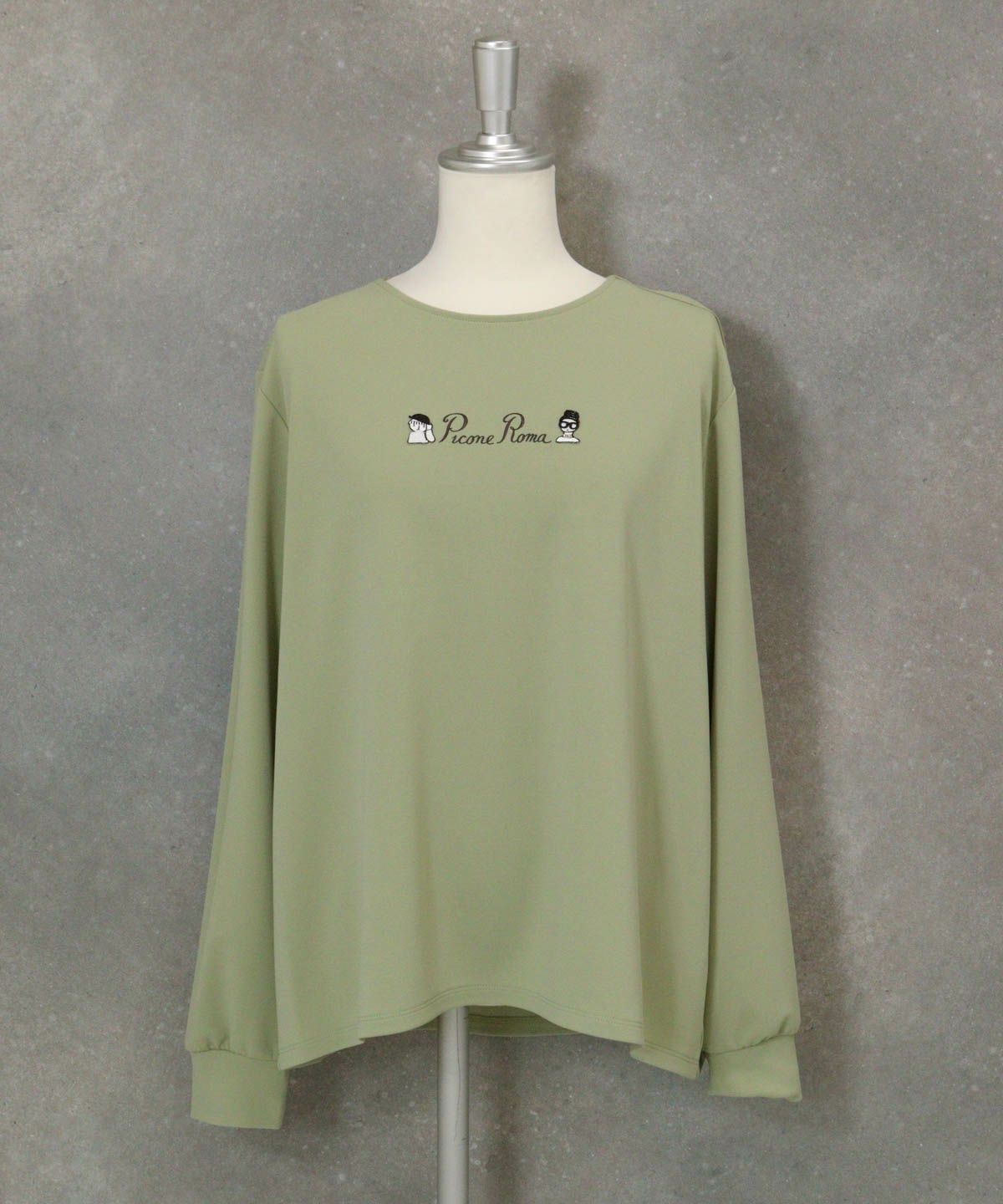 刺繍ポンチプルオーバー（グリーン）