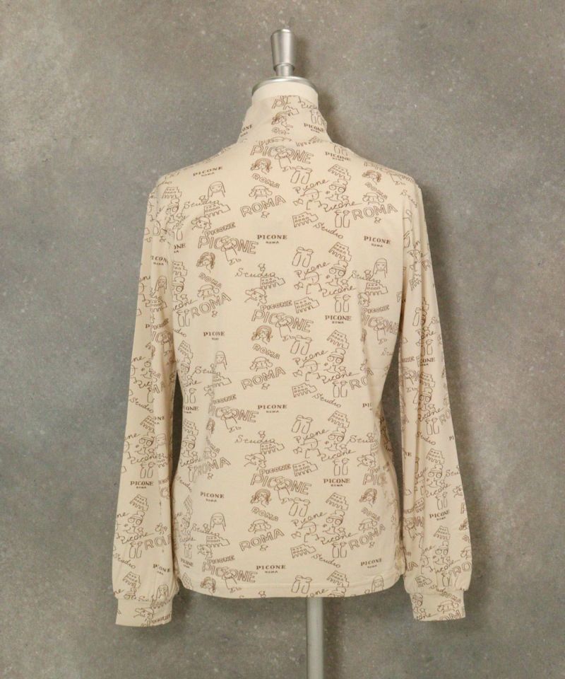 総柄ハイネックプルオーバー|スタジオピッコーネ - ゴルフウェアや婦人