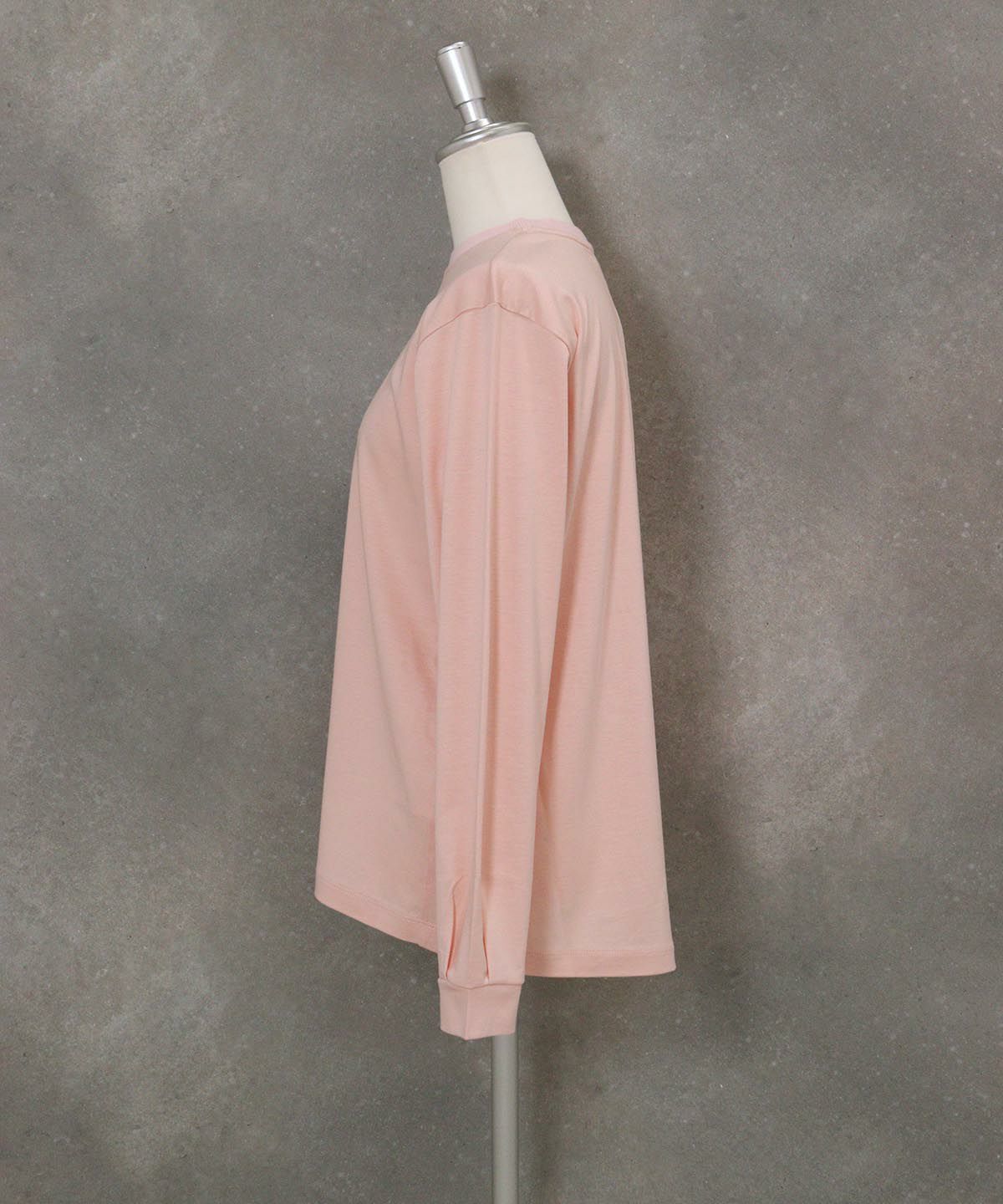 コットン混刺繍冷感プルオーバー(ライトオレンジ)横