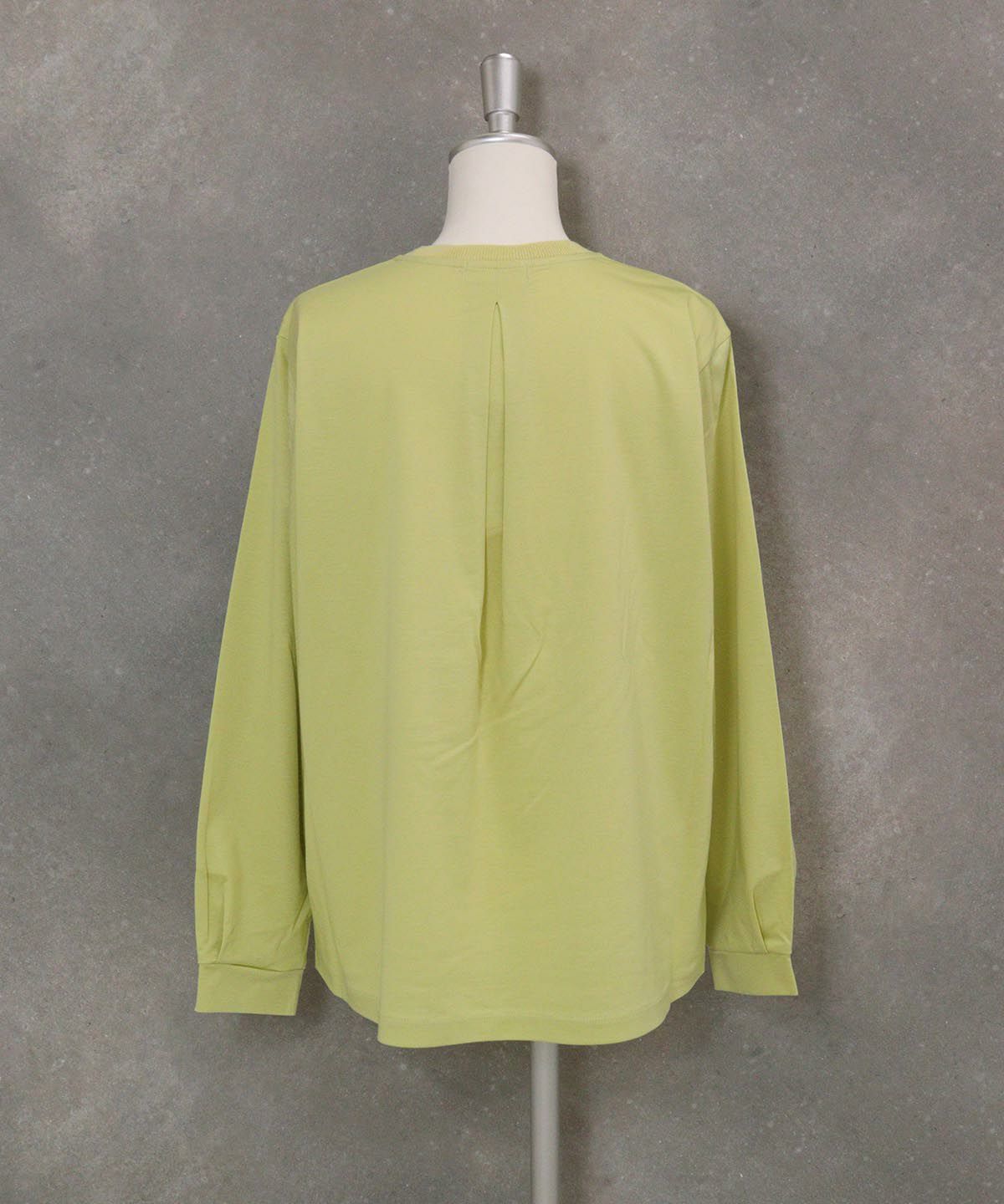 コットン混刺繍冷感プルオーバー(イエロー)後ろ