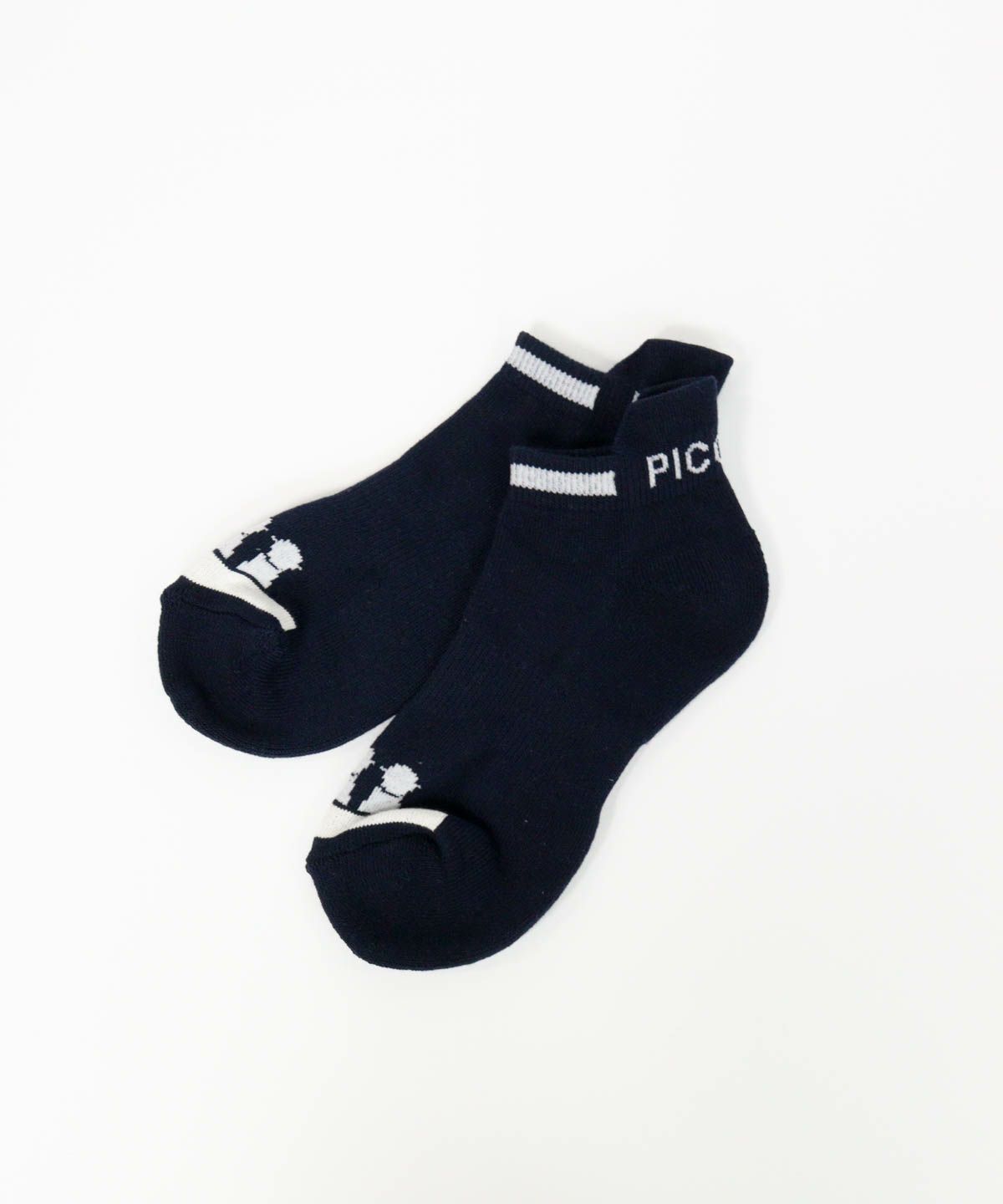 シルエットくるぶしソックス（ネイビー）